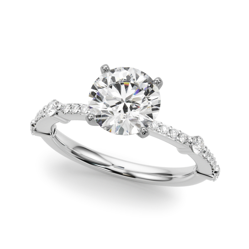 Zephrine Pave Station Engagement Ring