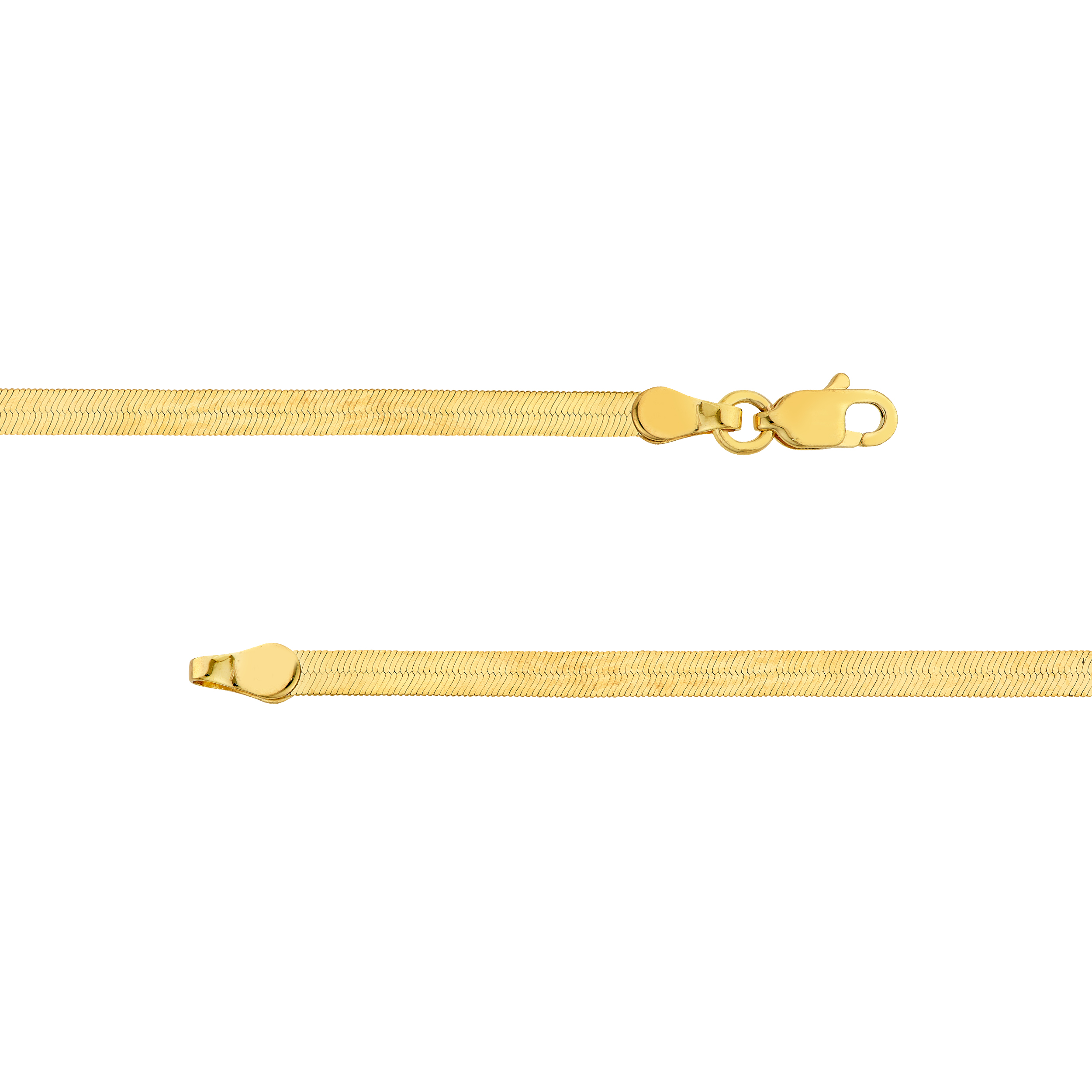 Herringbone Gold Necklace (2.7mm, 16 inches)