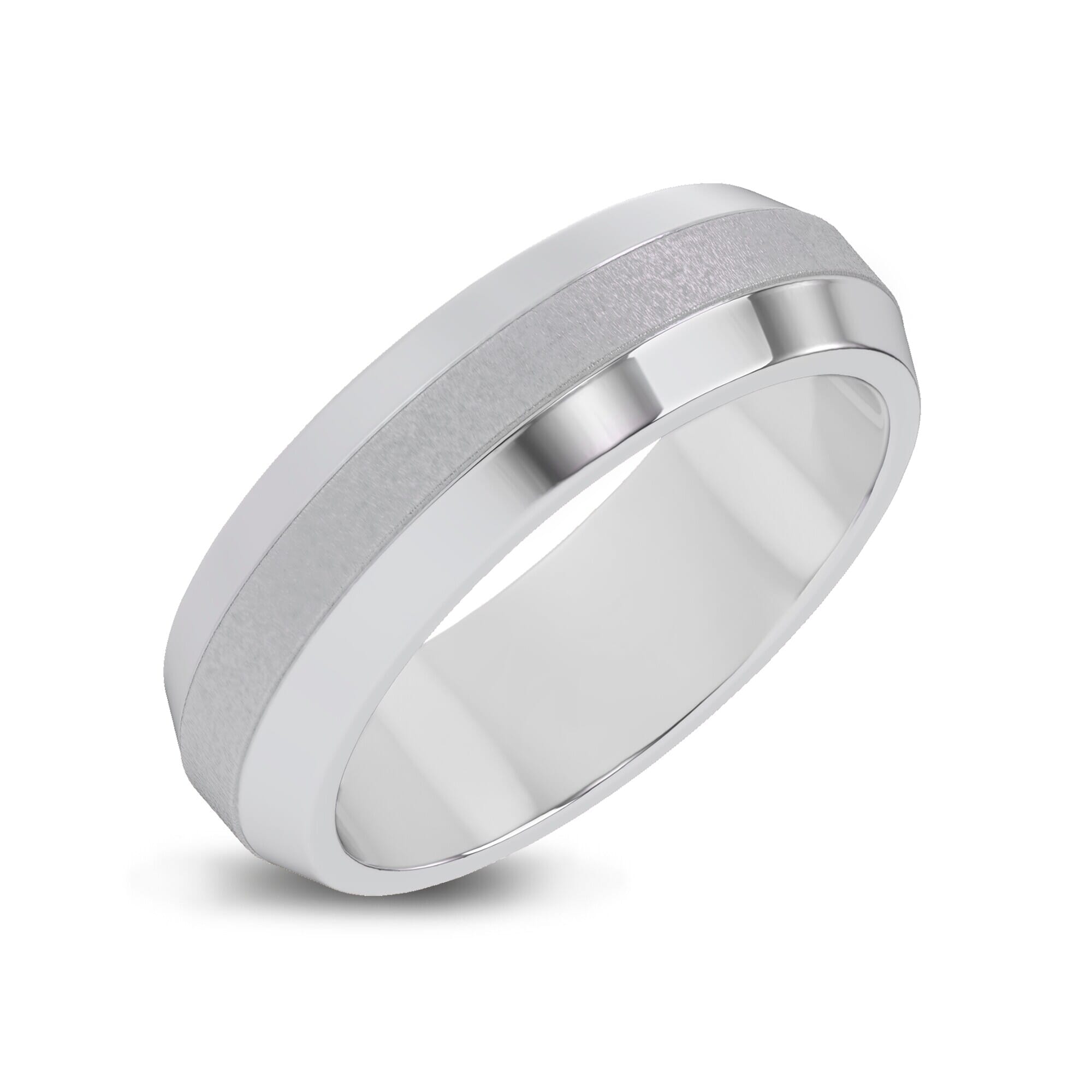 Mixed Textured Beveled Edge Band (7mm)