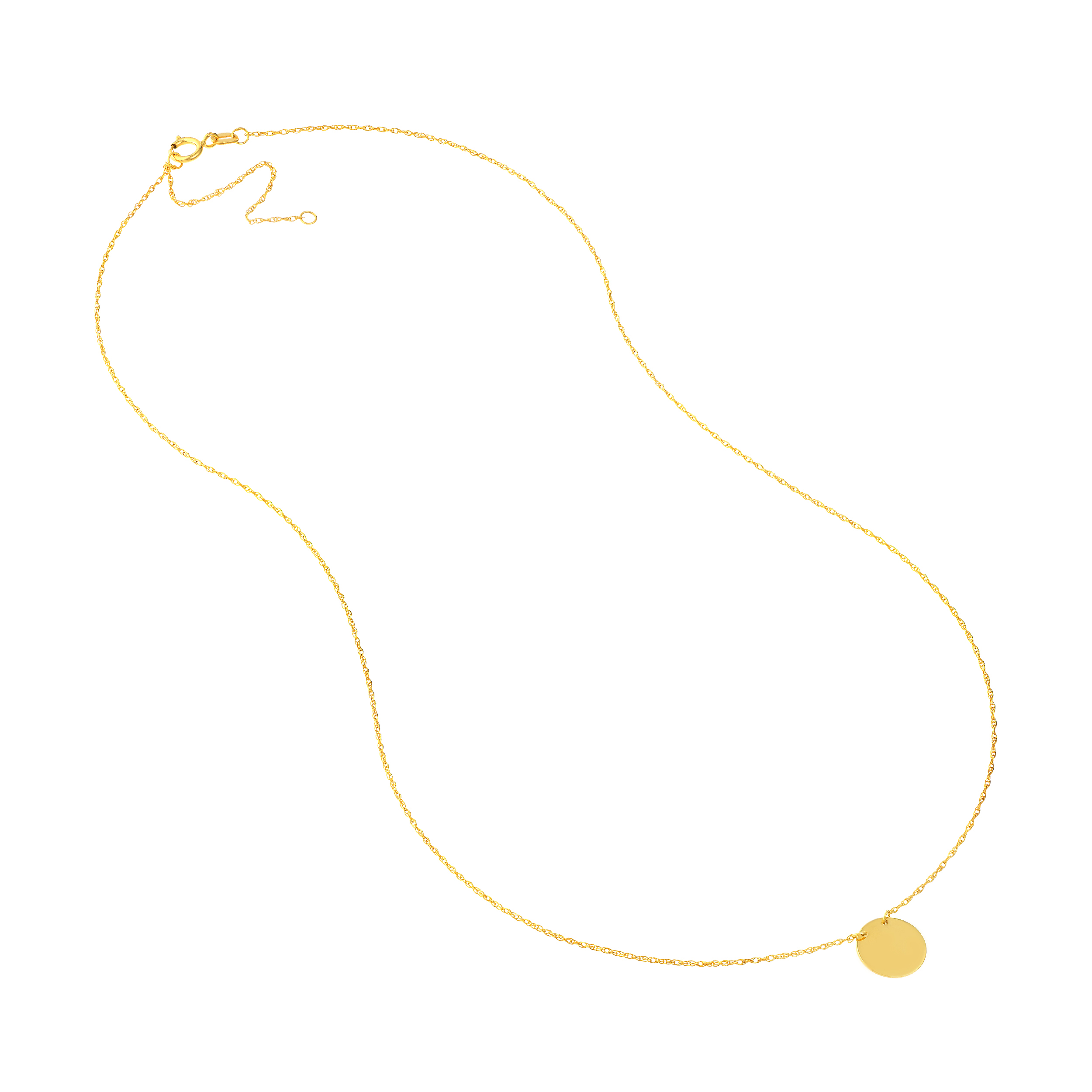 Mini Disc Gold Necklace