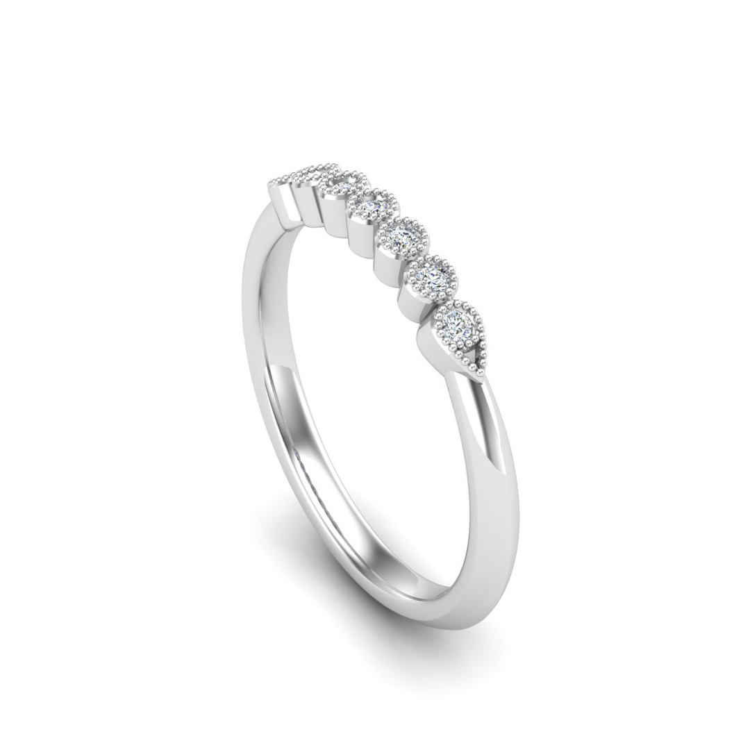 Serenity Milgrain Diamond Band