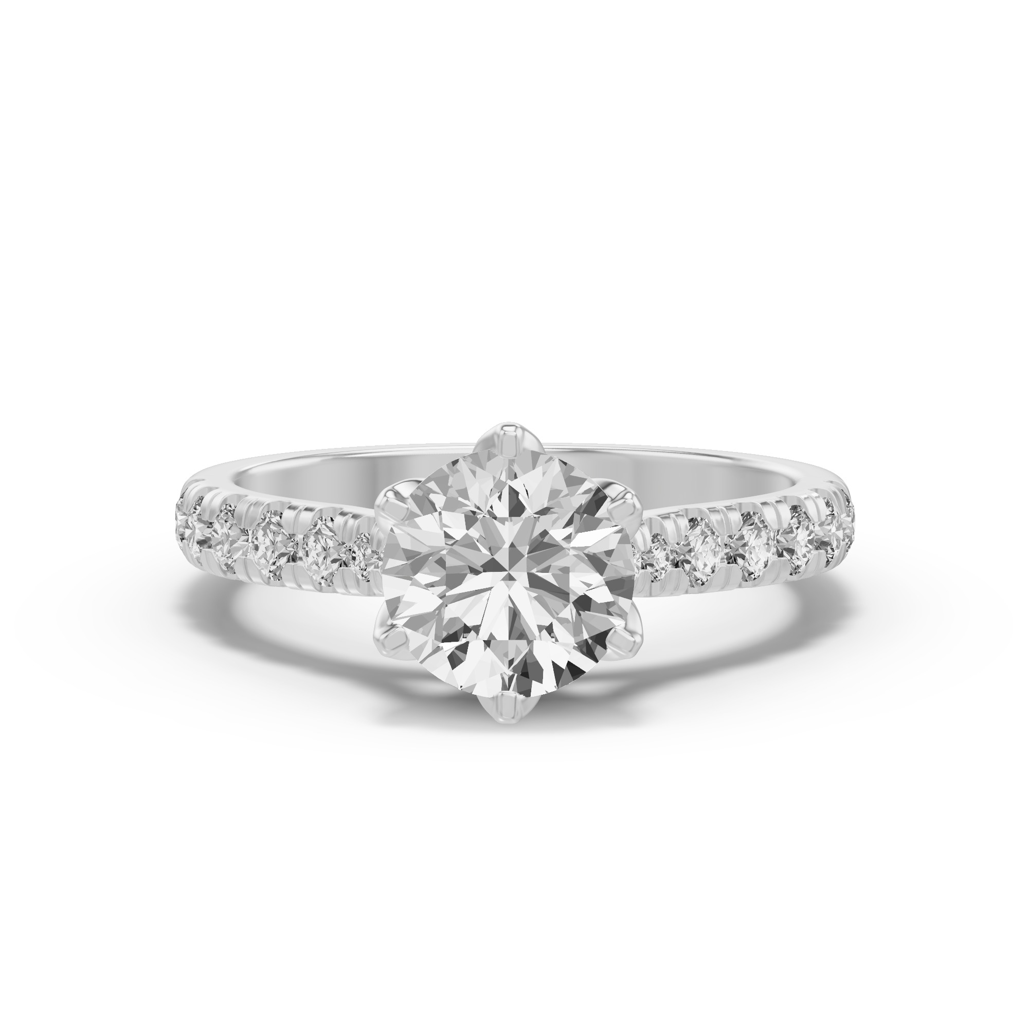 Marigold Royale Tulip Inspired 6 Prong Engagement Ring