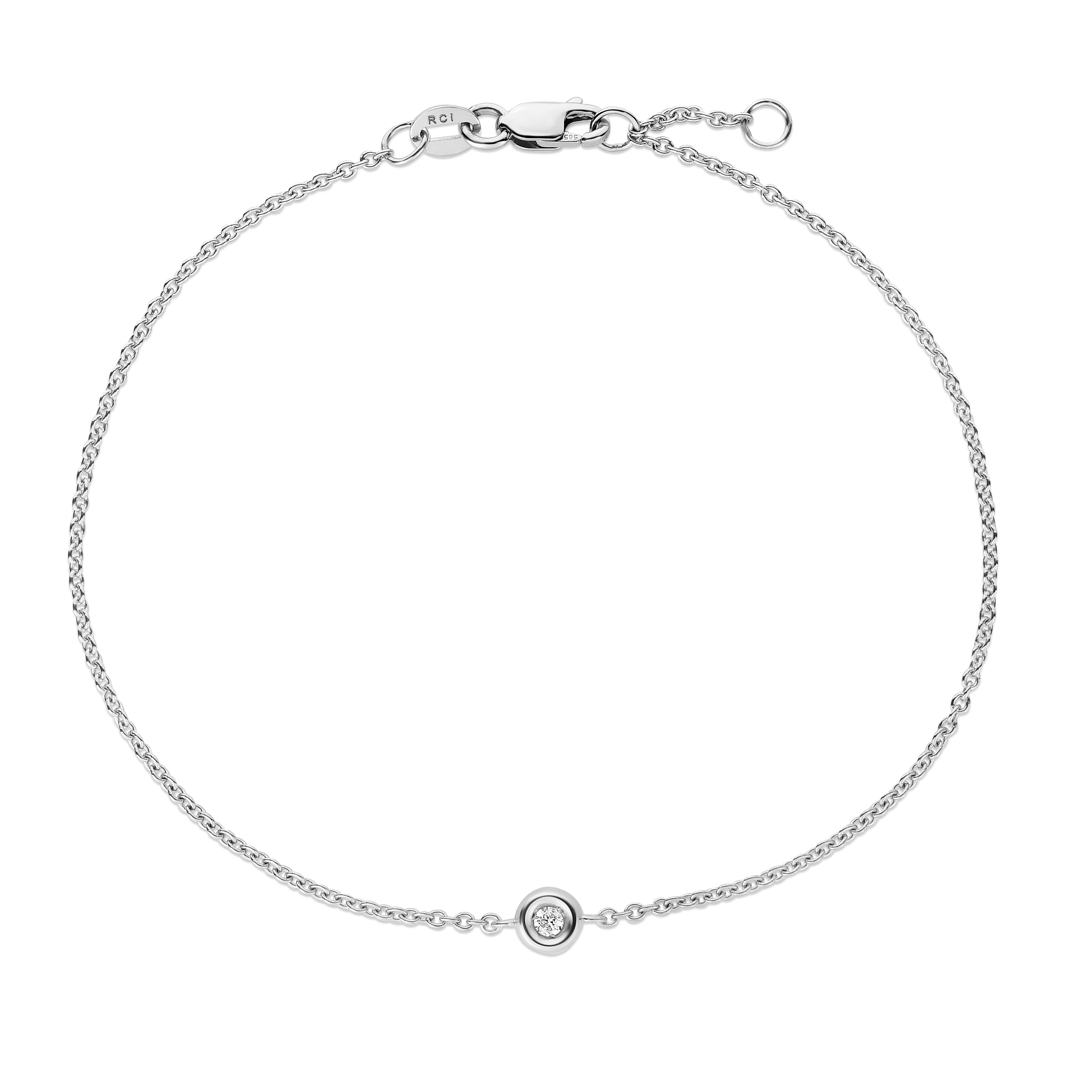 Bezel Diamond Station Bracelet