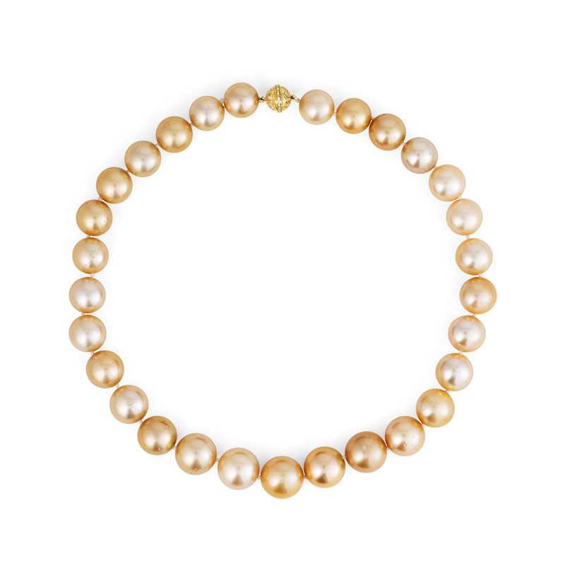 Golden South Sea Pearl Necklace (13-16mm)