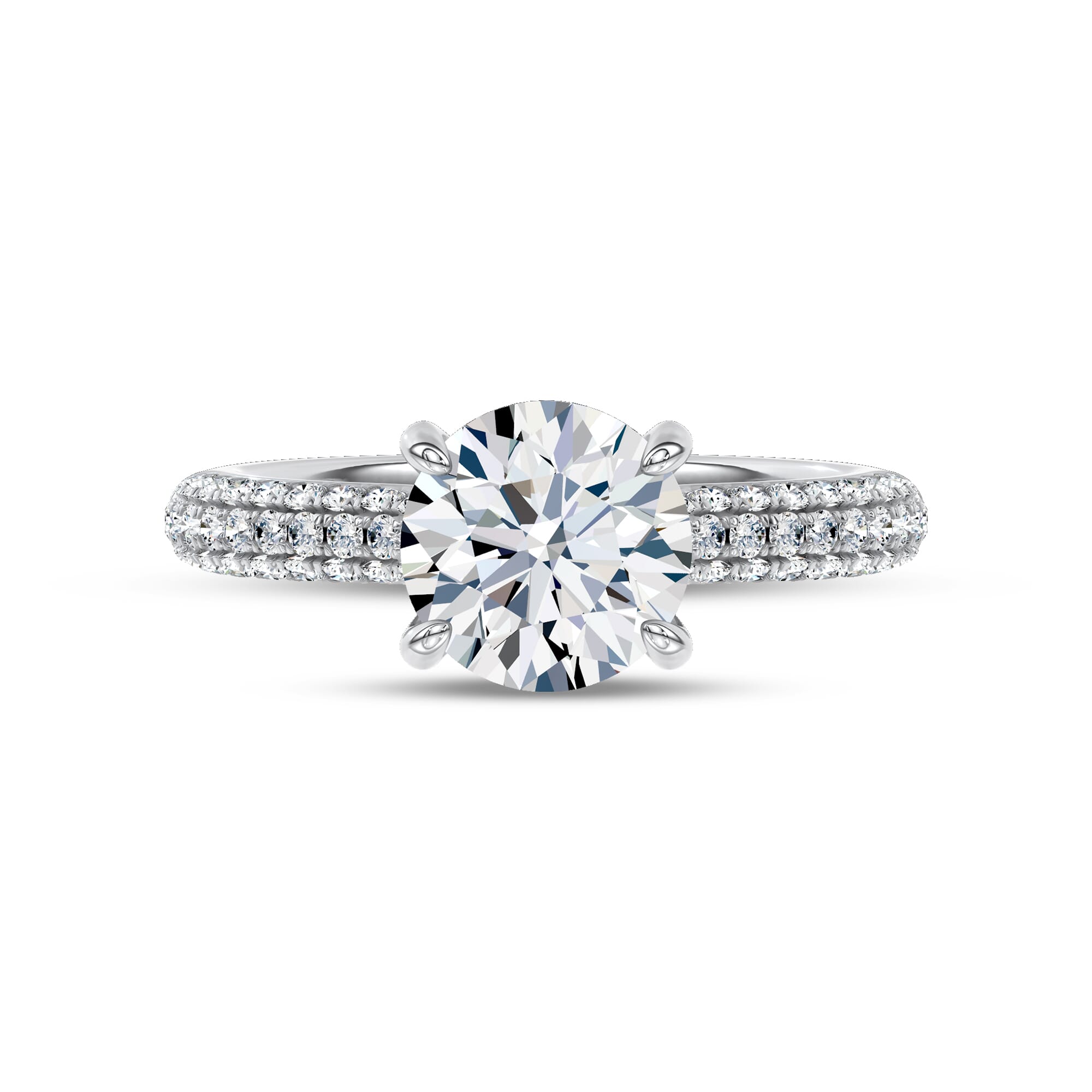 Sequined Pave Engagement Ring by Christian Siriano