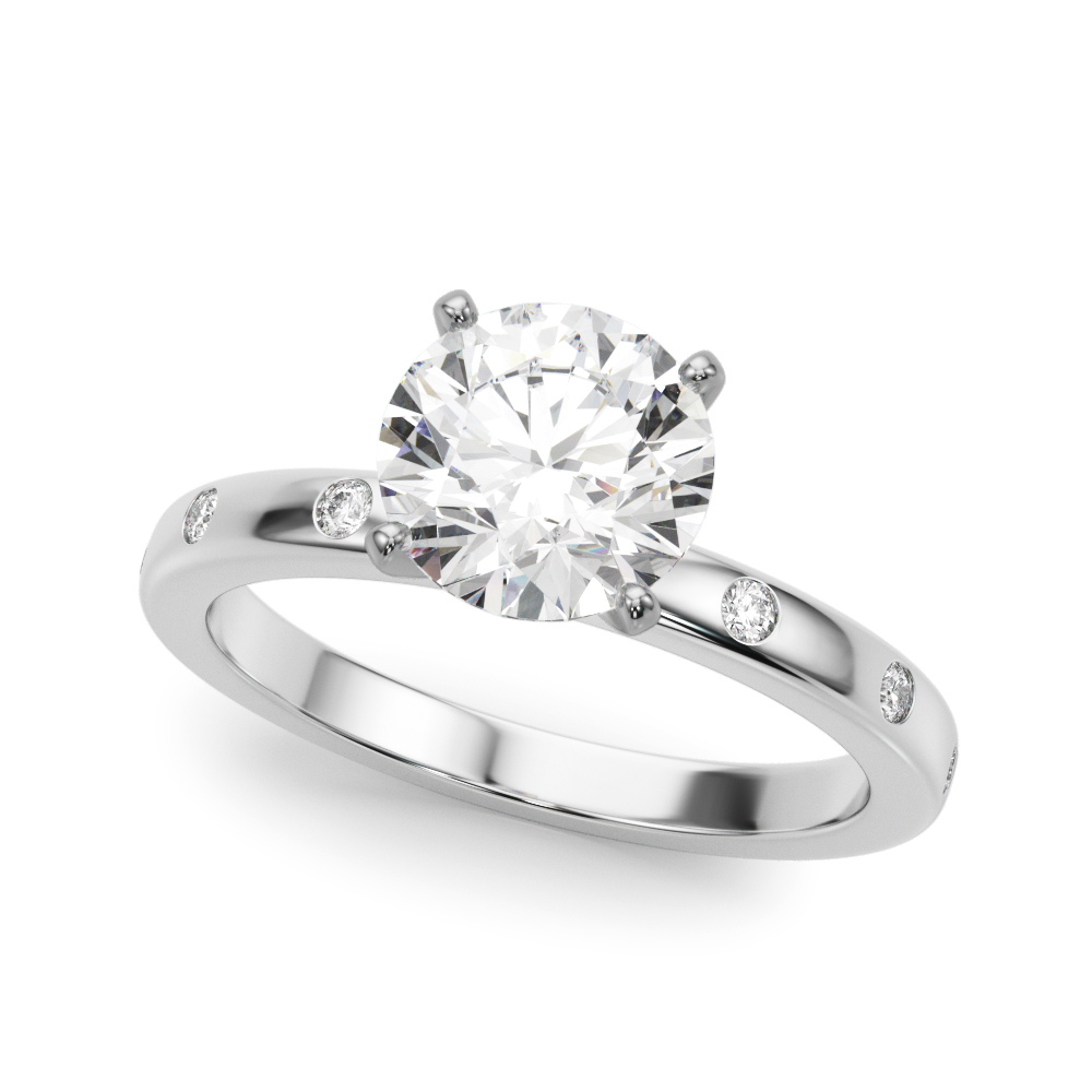 Delphine Flush Diamond Engagement Ring
