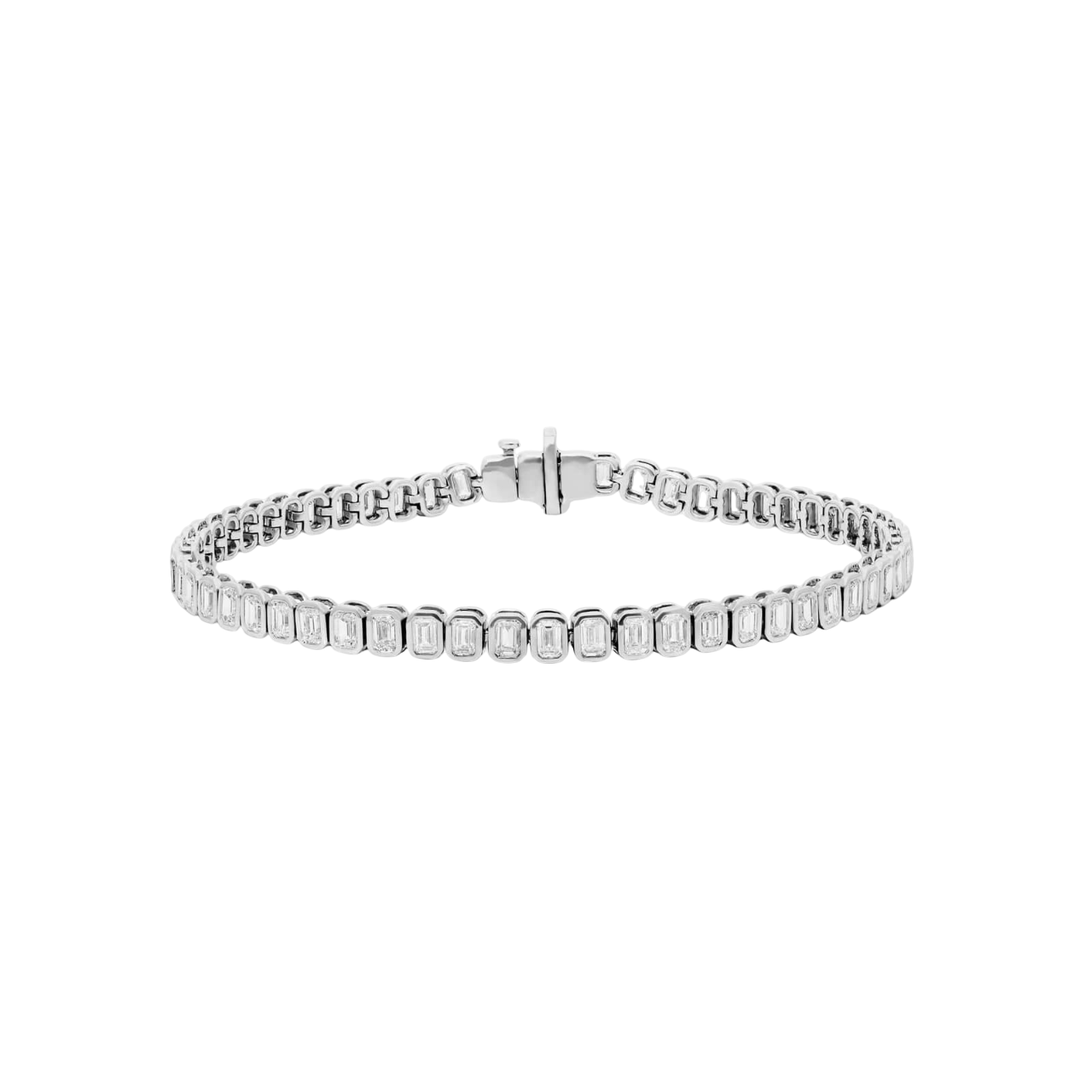 North-South Emerald-Cut Diamond Bracelet
