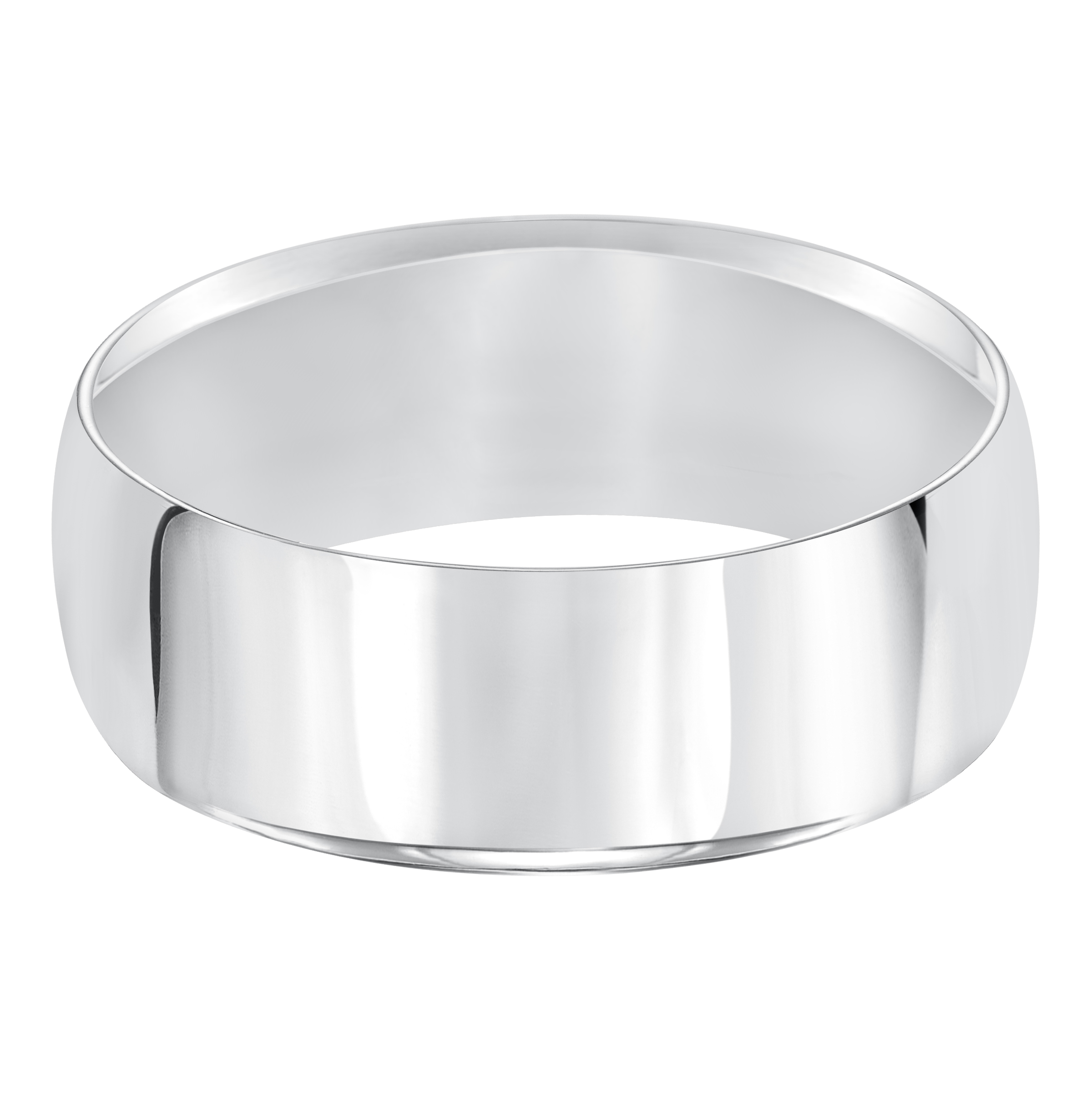High Dome Comfort Fit Polished Band (8mm)