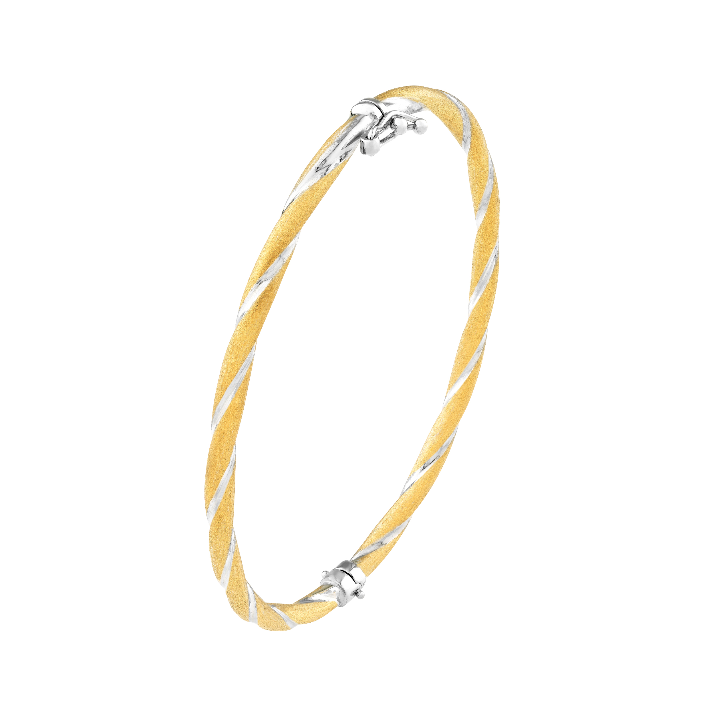 Two-Tone Twisted Brush Bangle