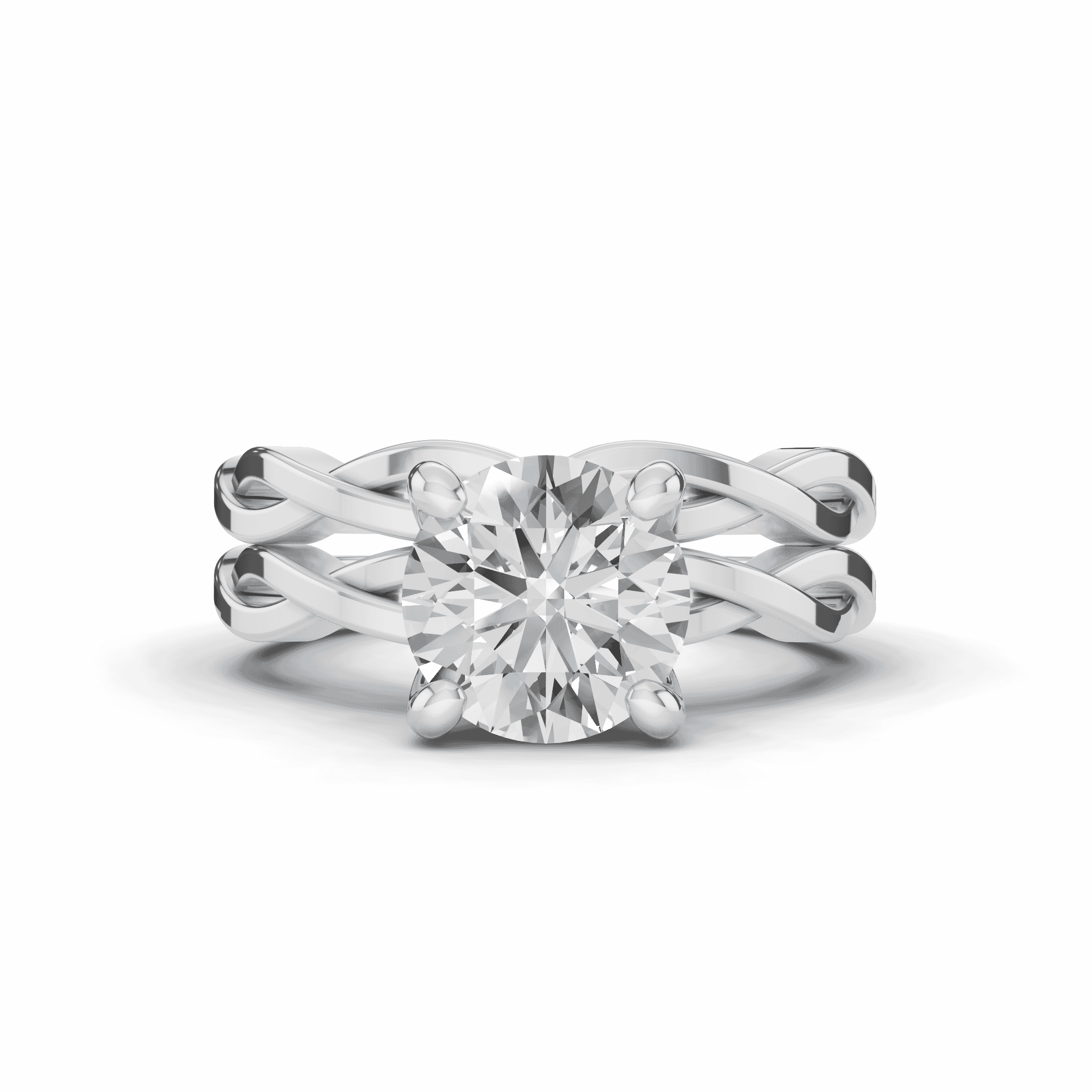 Voluta Twist Solitaire Engagement Ring