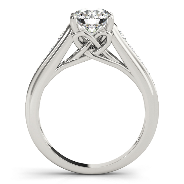 Tatiana Diamond Channel With Celtic Knot Engagement Ring