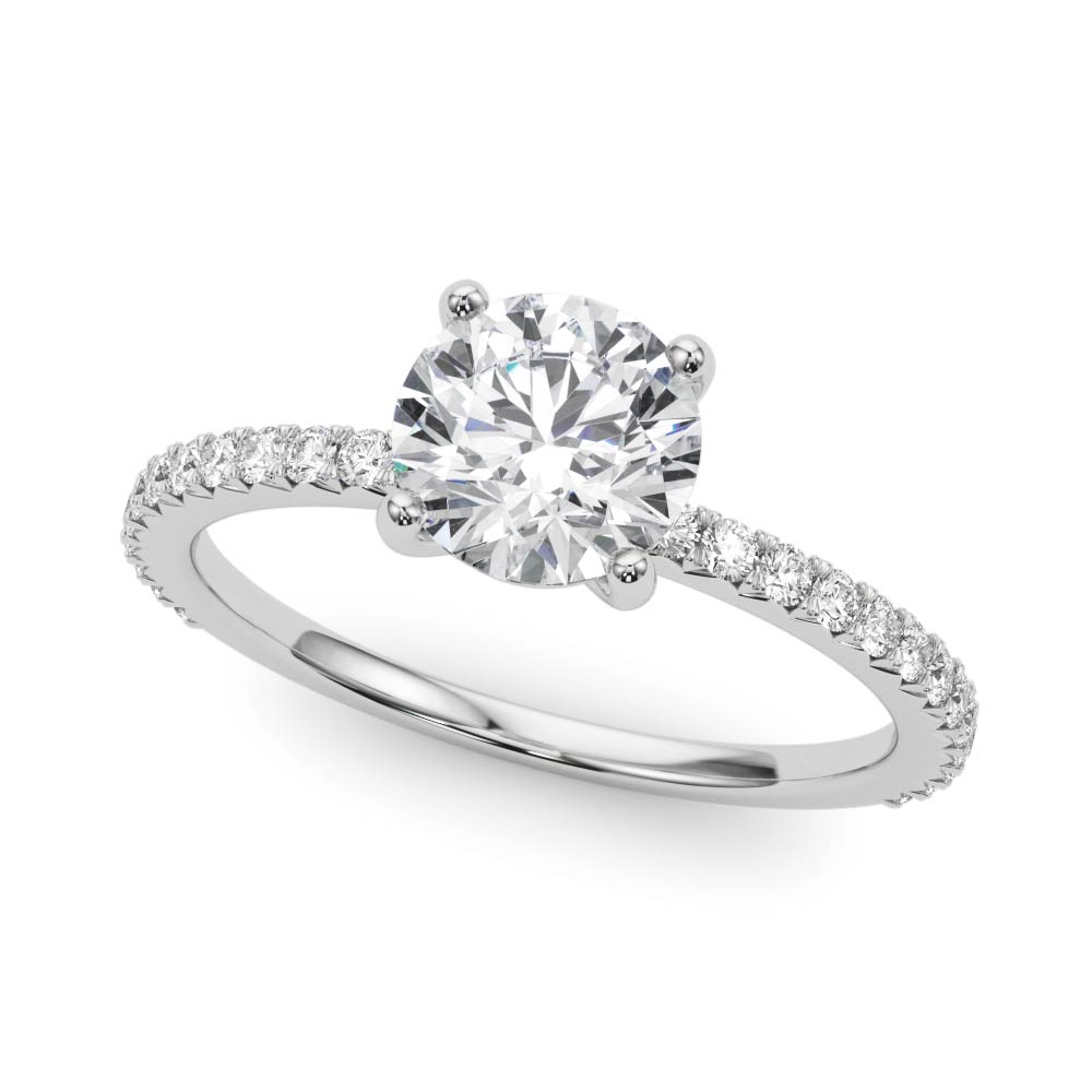Lily French Pave Engagement Ring