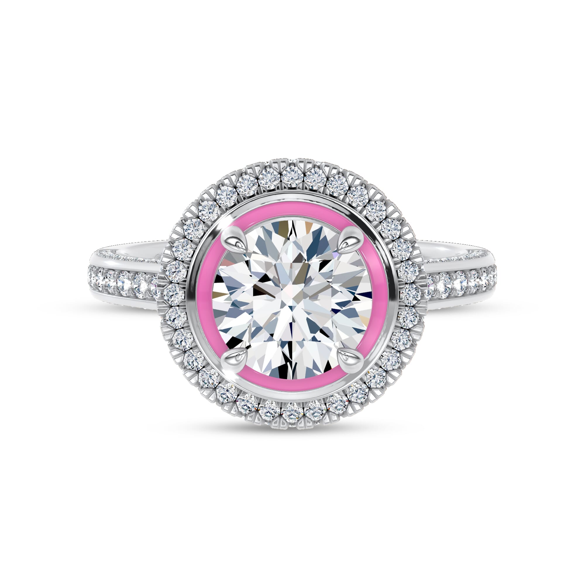 Rosave Couture Halo Engagement Ring by Christian Siriano