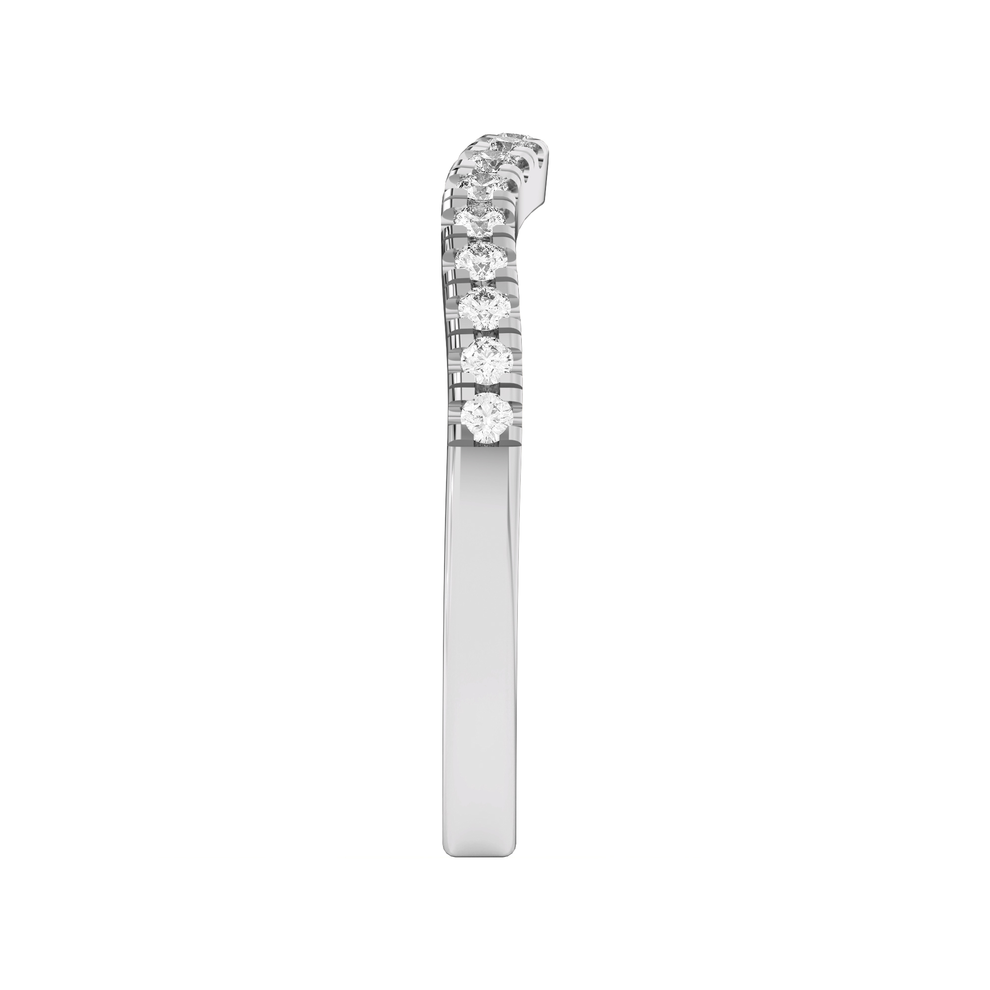 Trielle Pave Curved Band
