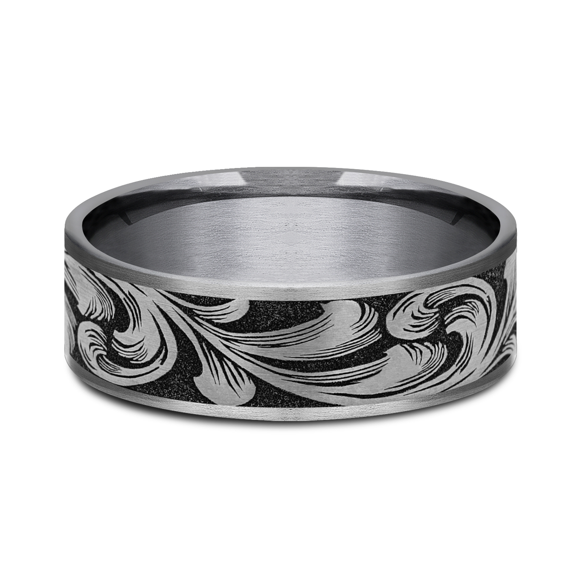 Scrollforge Engraved Two-Tone Comfort-Fit Band (7.5mm)