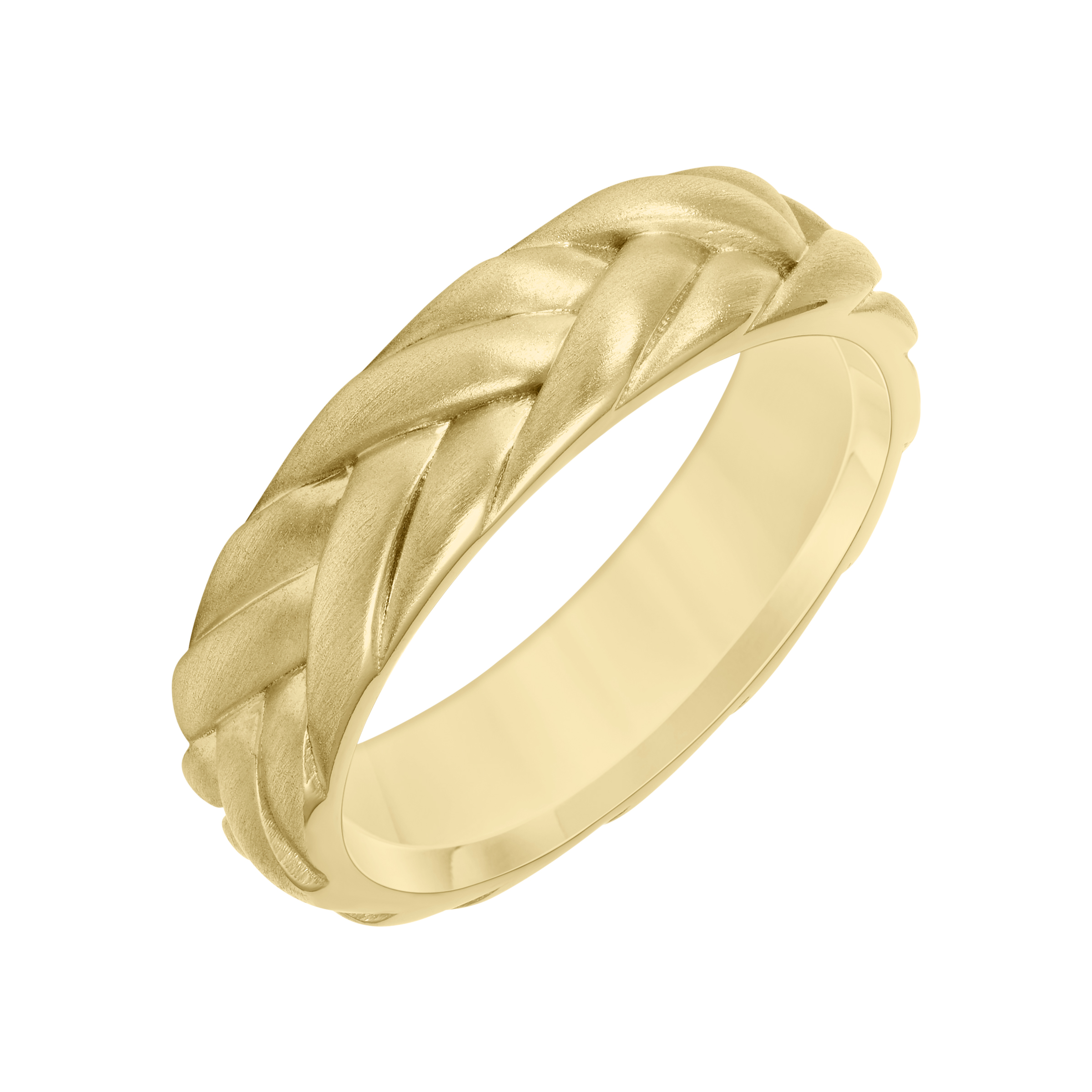 Brushed Finish Double Braid With Polished Edge Band (6mm)