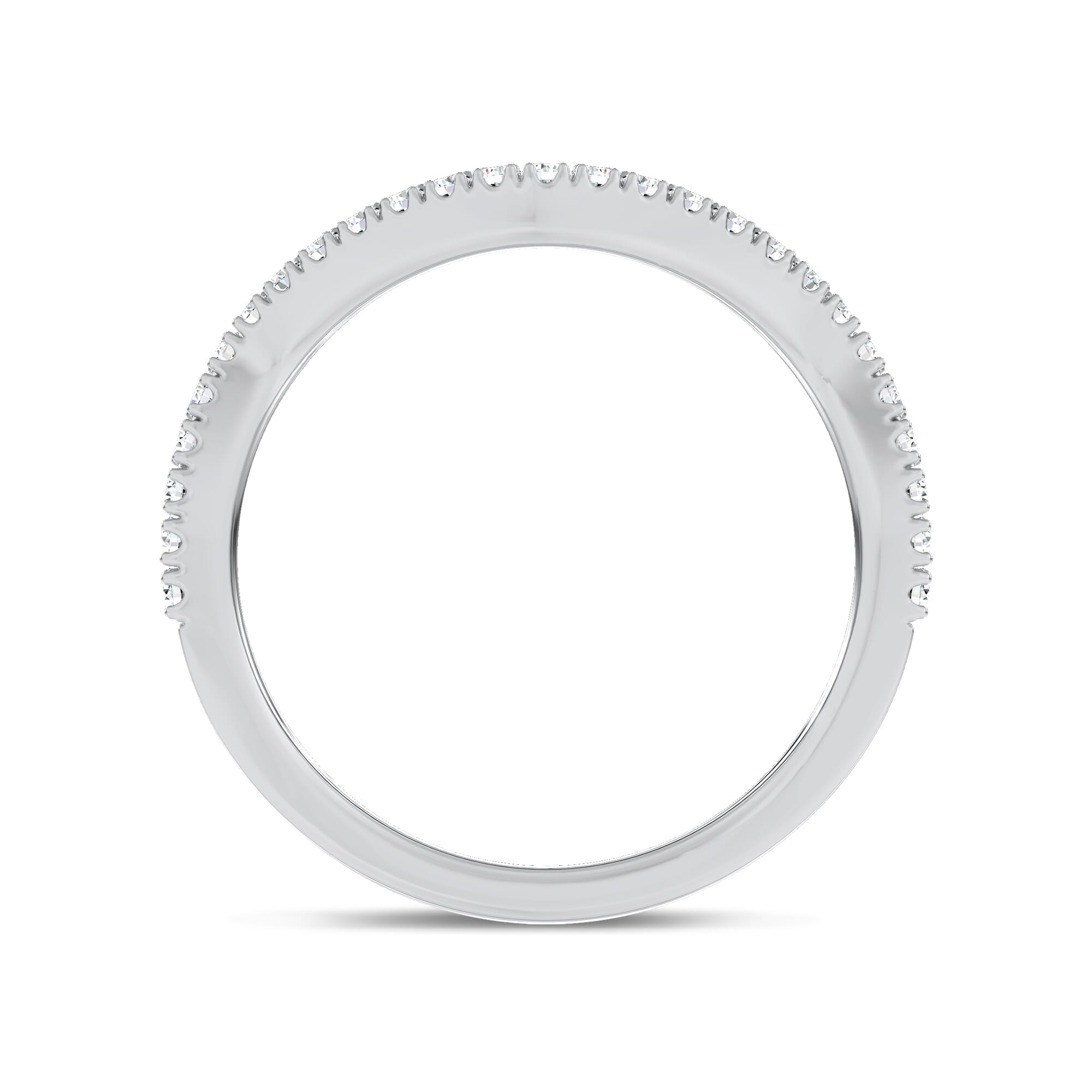 Bellatrix Contour Pave Band