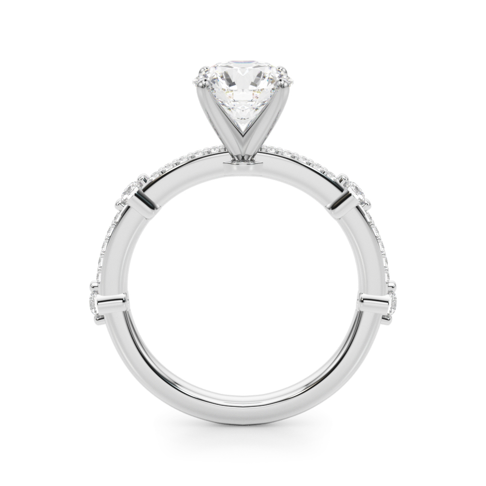 Zephrine Pave Station Engagement Ring