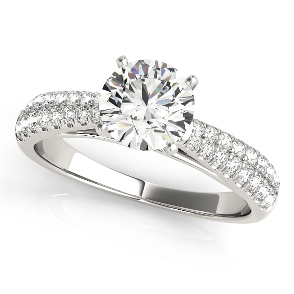 Whitney 2 Row Pave Diamond Engagement Ring