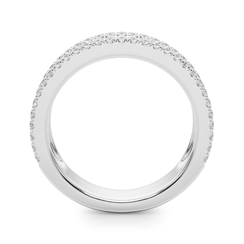 Opulencia Round And Baguette Diamond Wedding Band