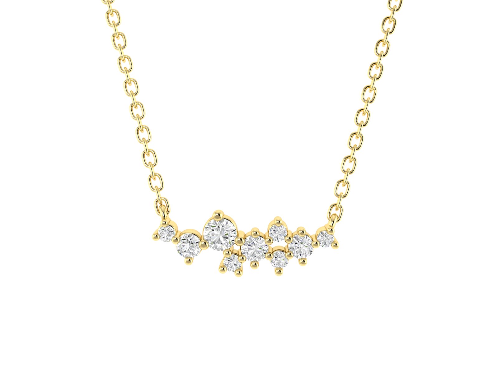 Starry Cluster Lab Diamond Necklace