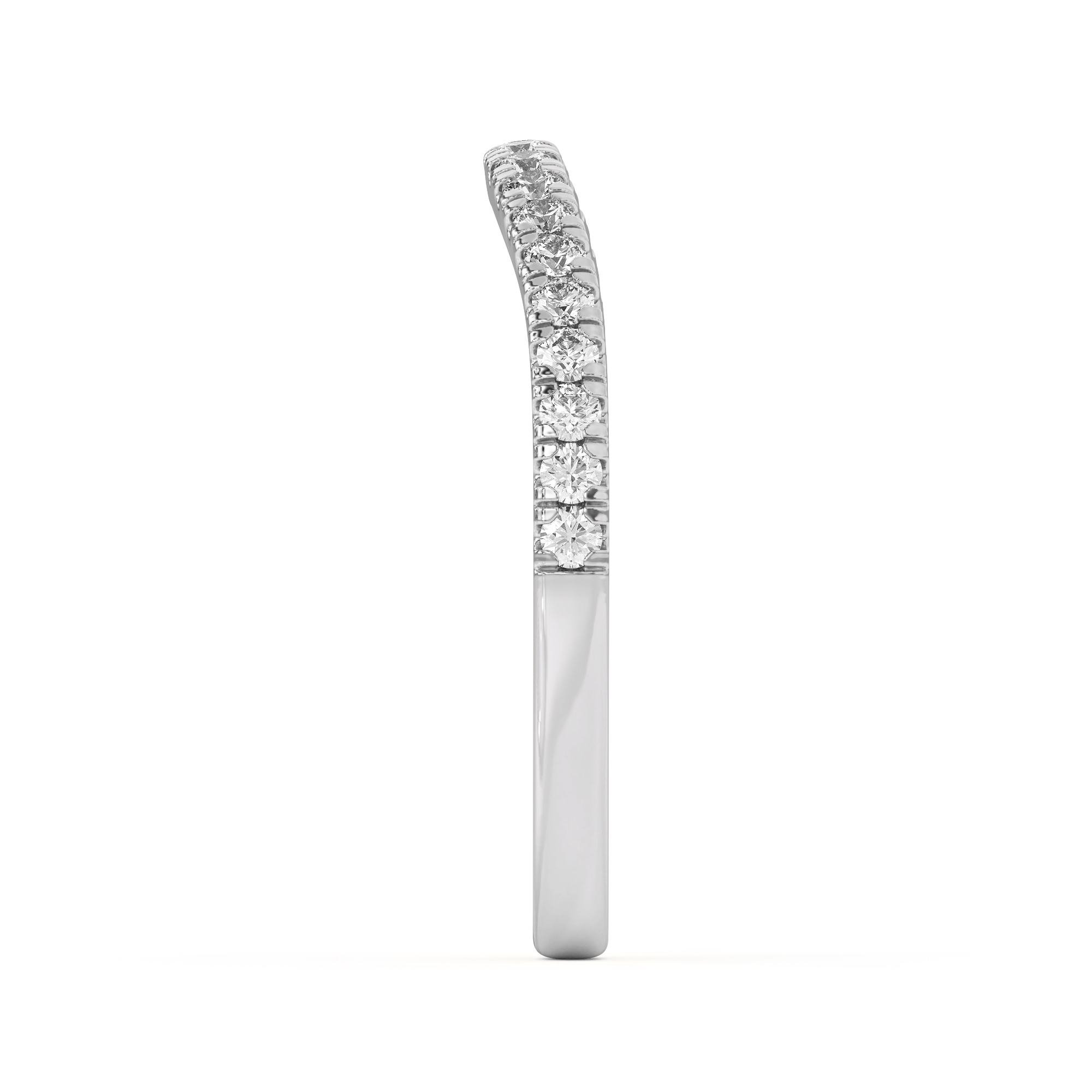 Sue Curved Pave Band