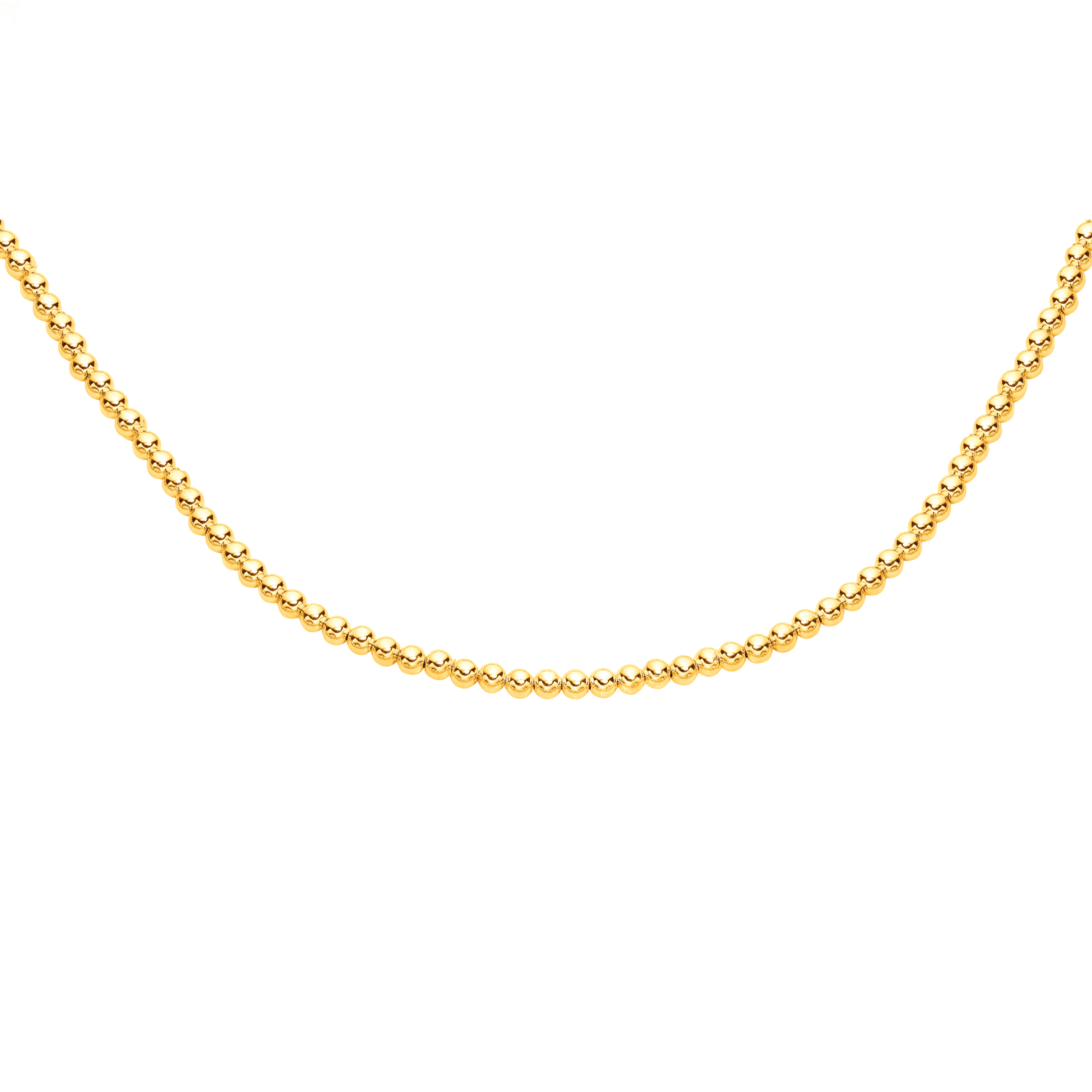 Gold Bead Necklace (5mm)