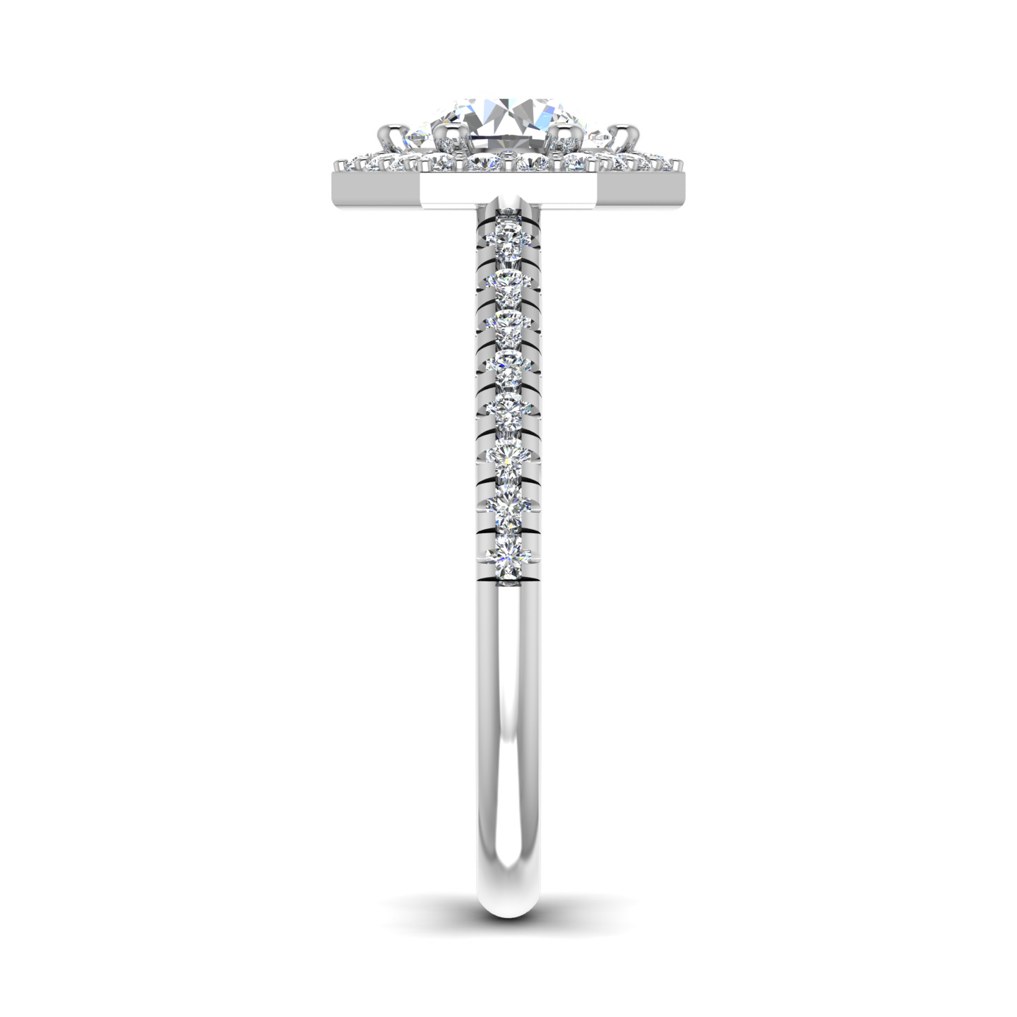 Mckinley Hexagon Halo Engagement Ring