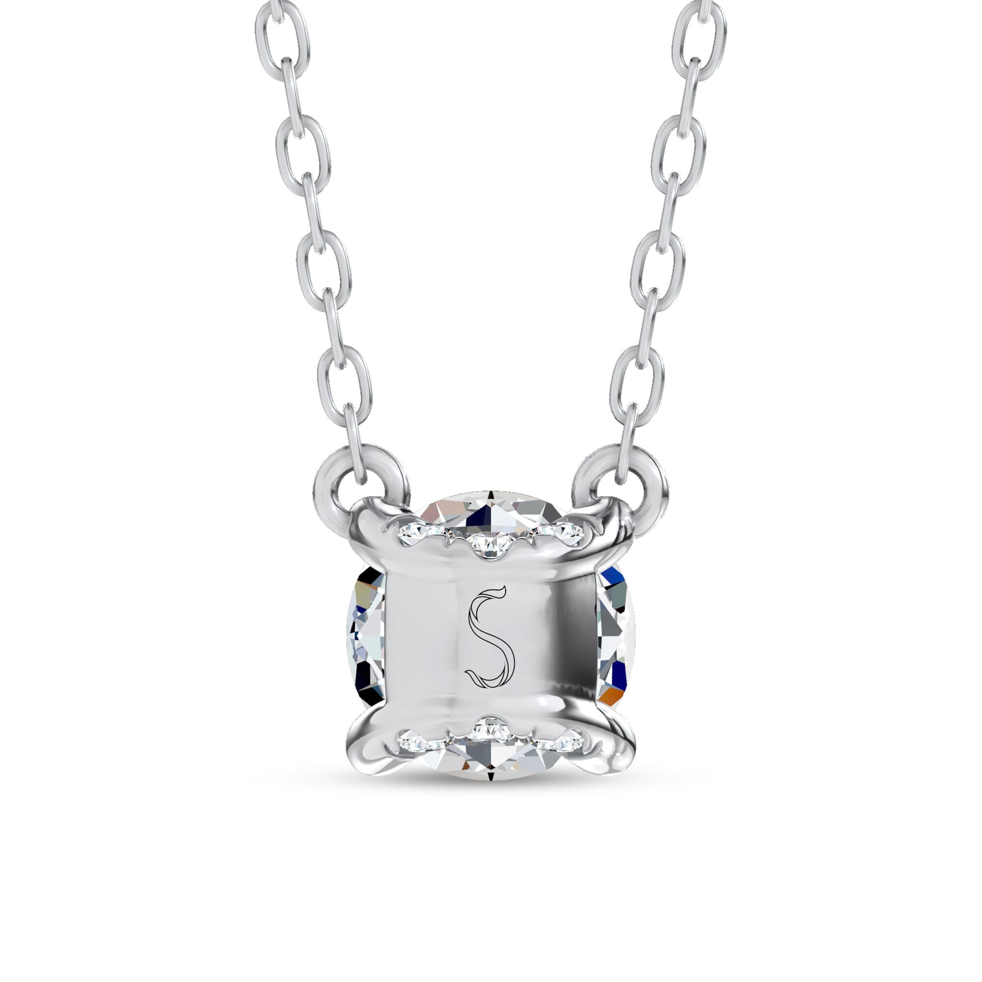 C-Prong Pavé Lab Diamond Pendant (½ ct. tw.) by Christian Siriano