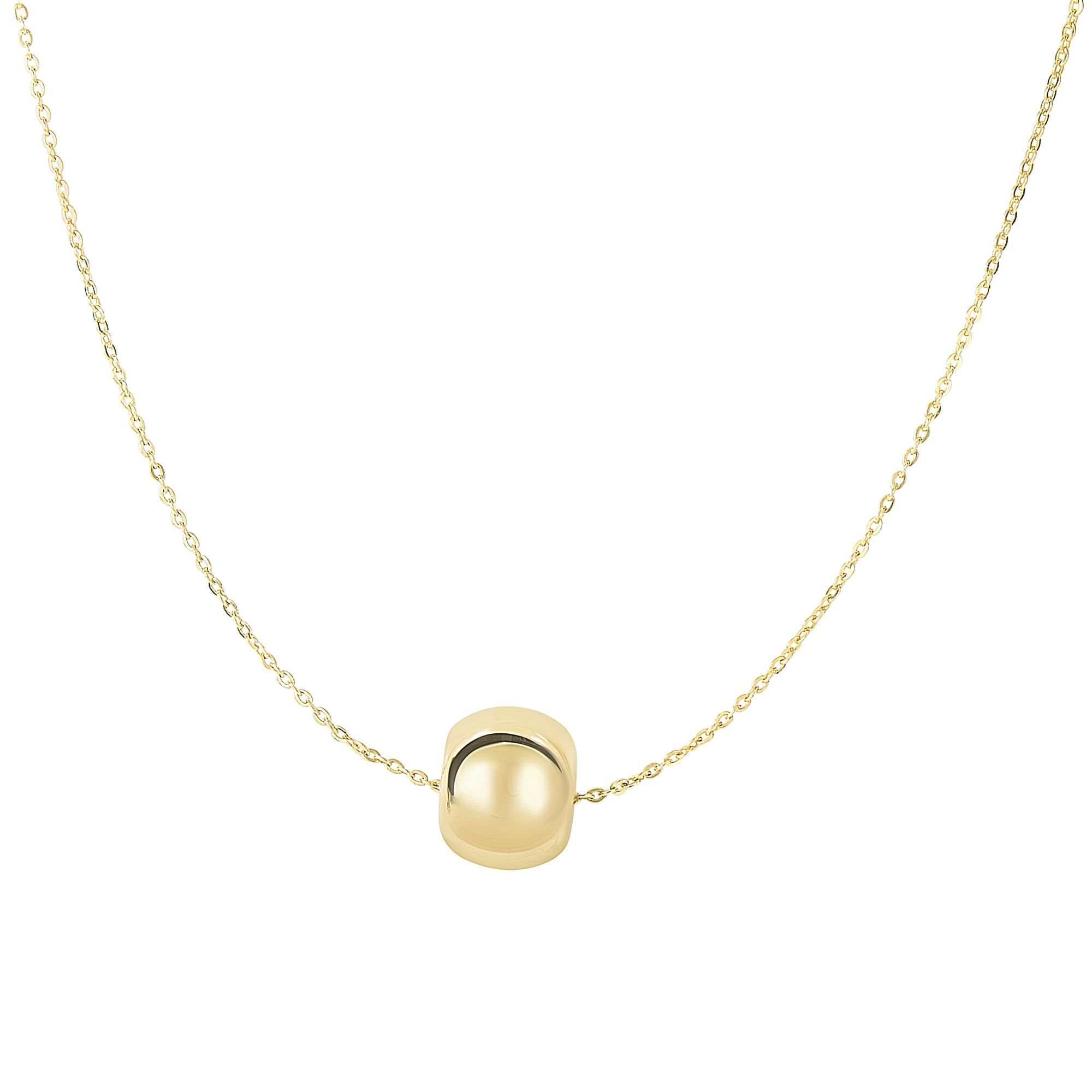 Domed Rondel Gold Necklace