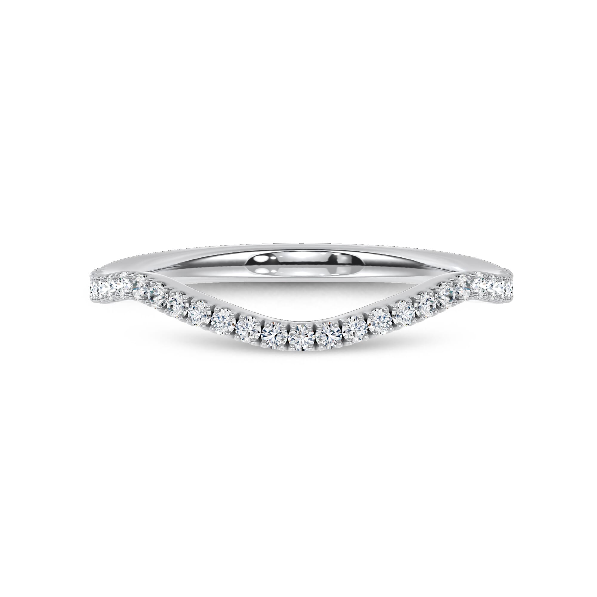 Bellatrix Contour Pave Band