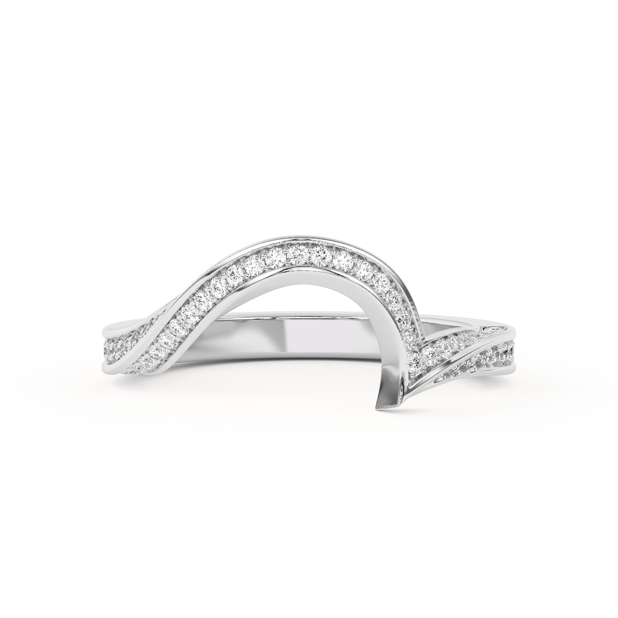 Elara Swirl Pave Band