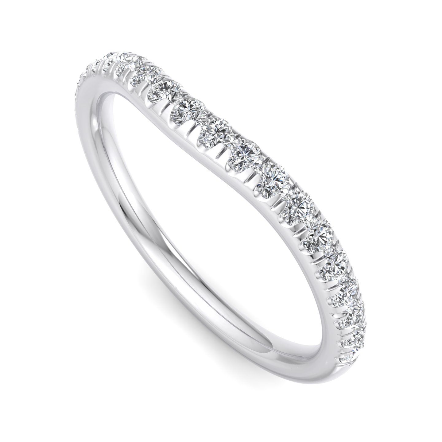Cecelia Pave Curved Band