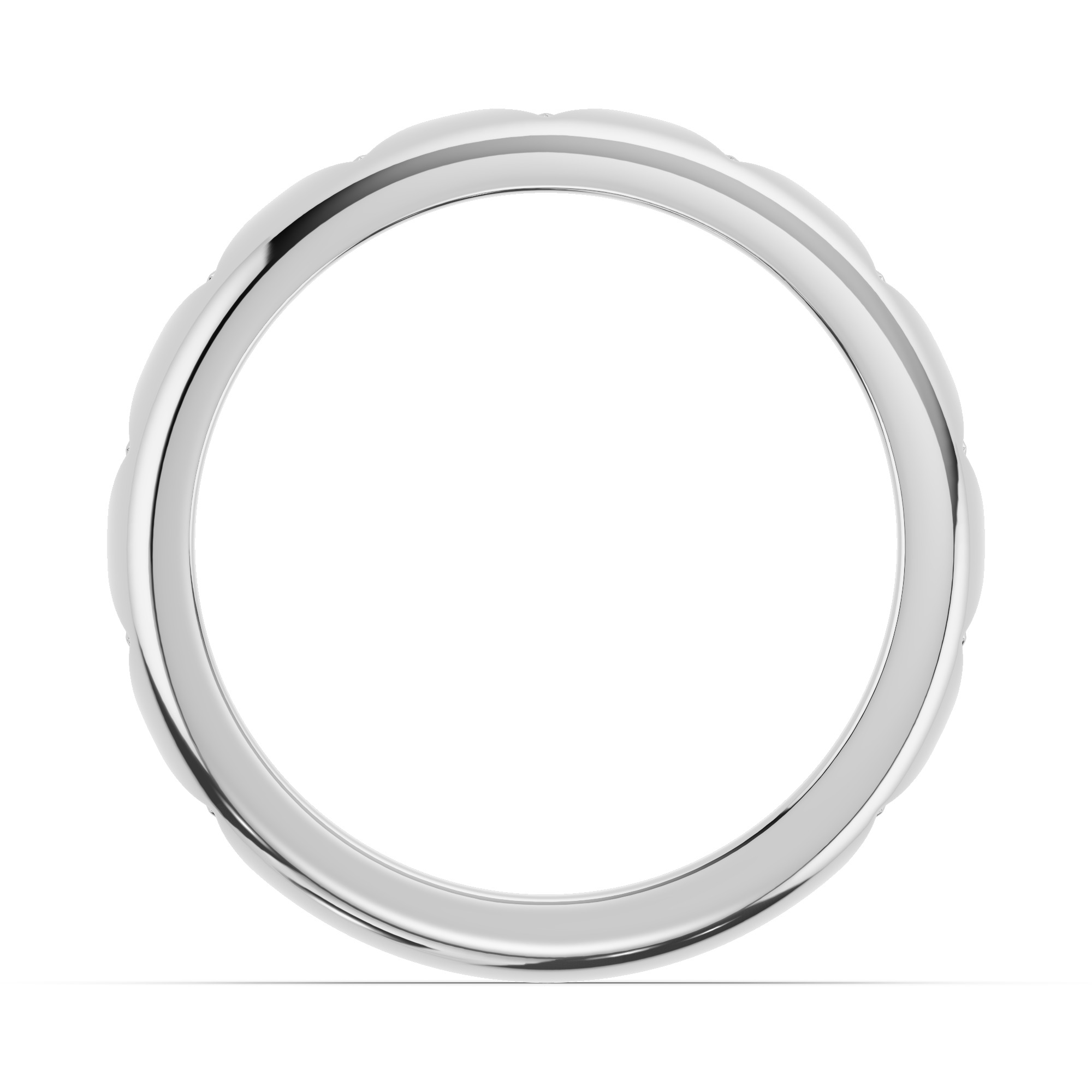 Eternity Heart Cutout Silver Band