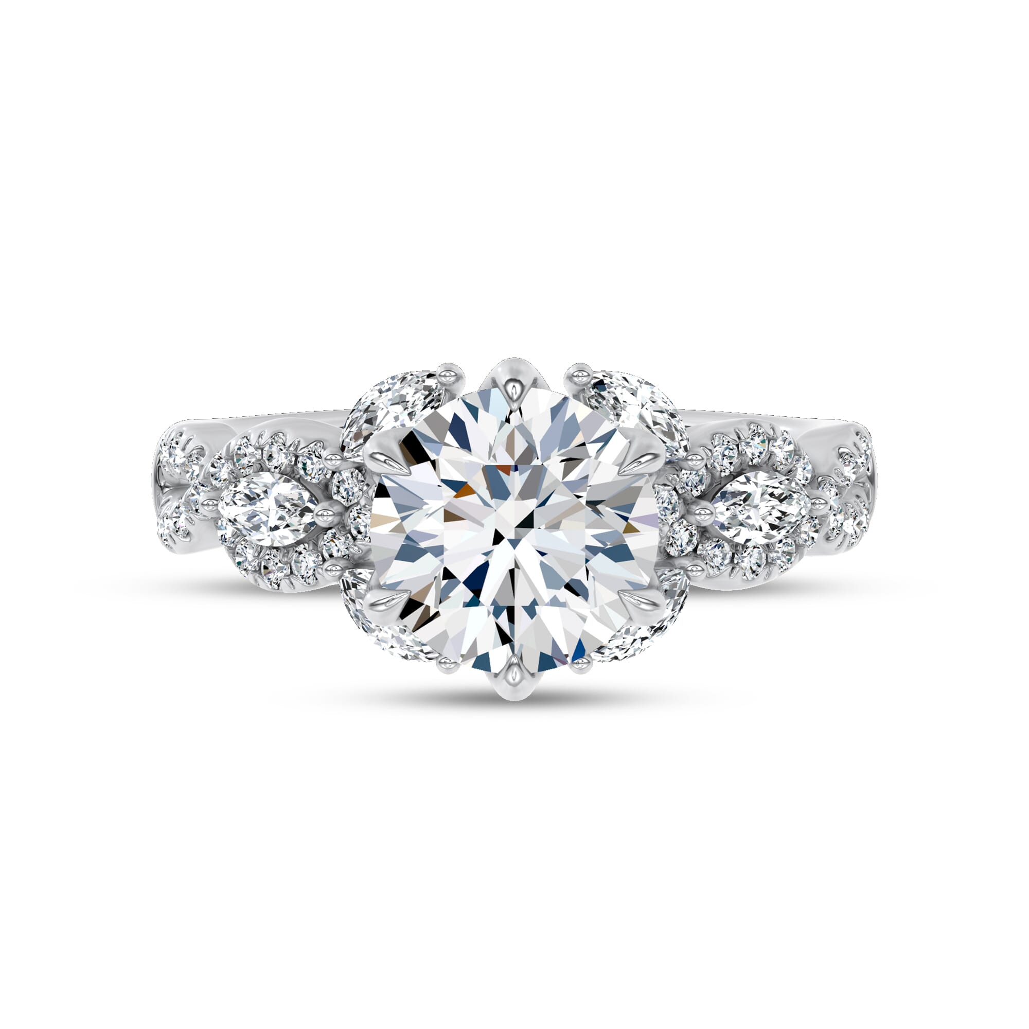 Valora Pave Vine Engagement Ring by Christian Siriano