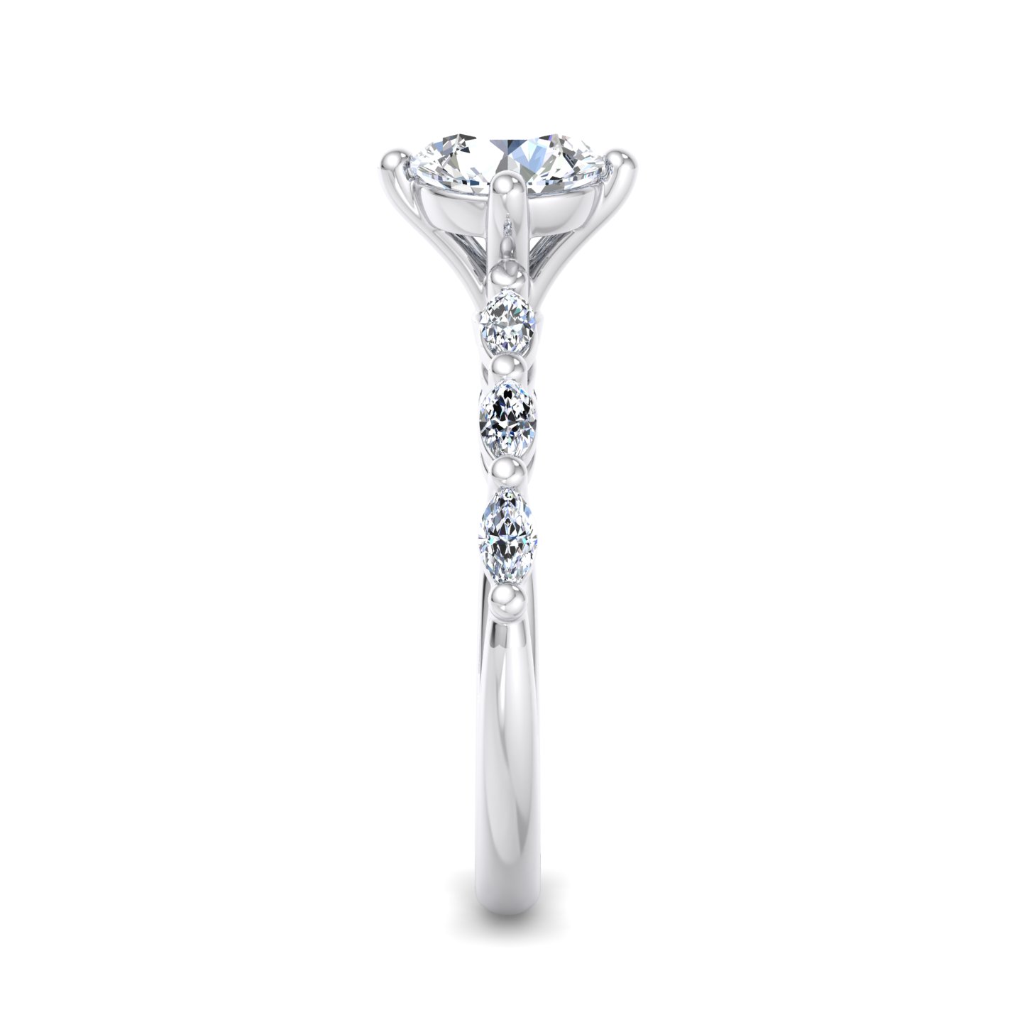 Aubrey Marquise Band Engagement Ring