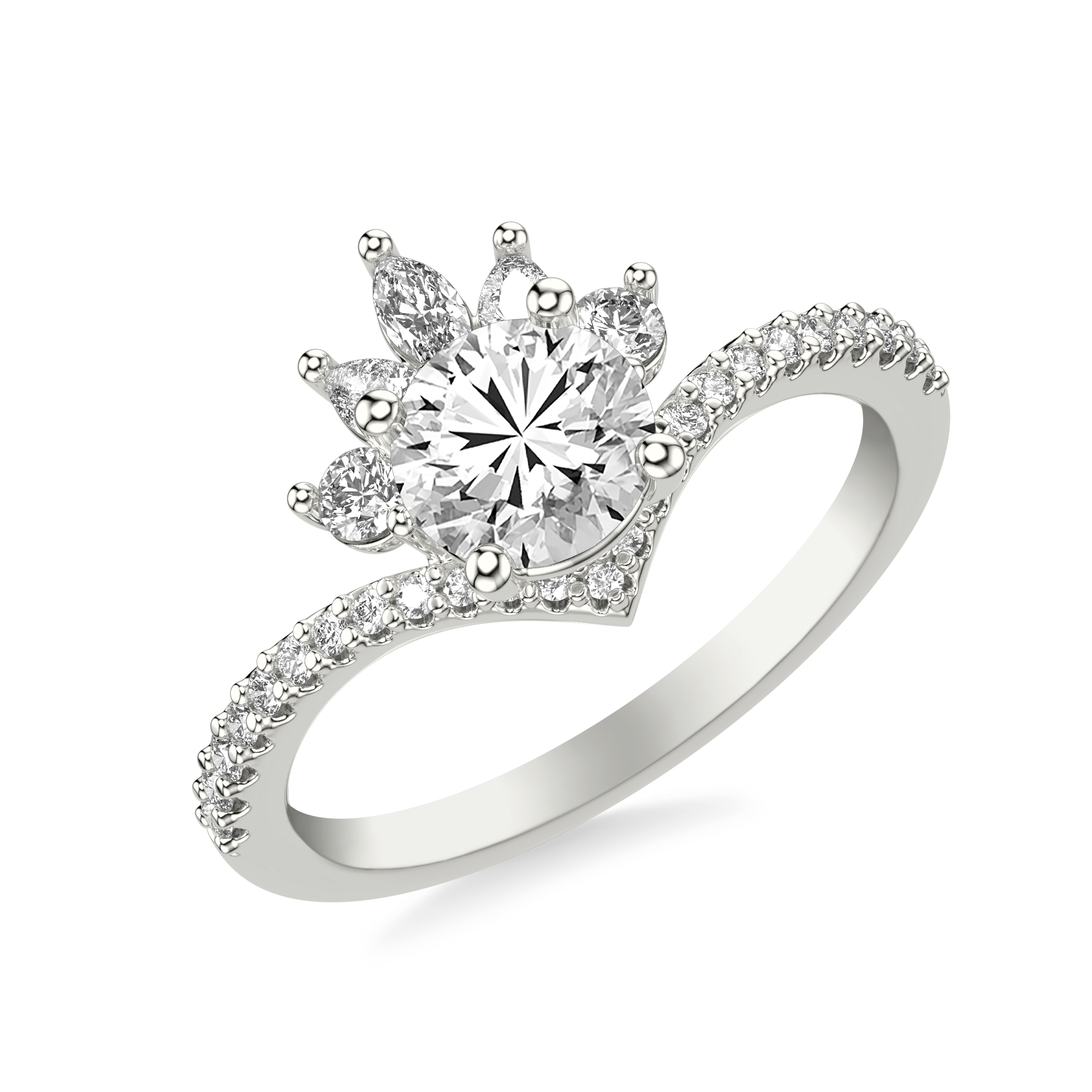 Marisol Tiara Engagement Ring