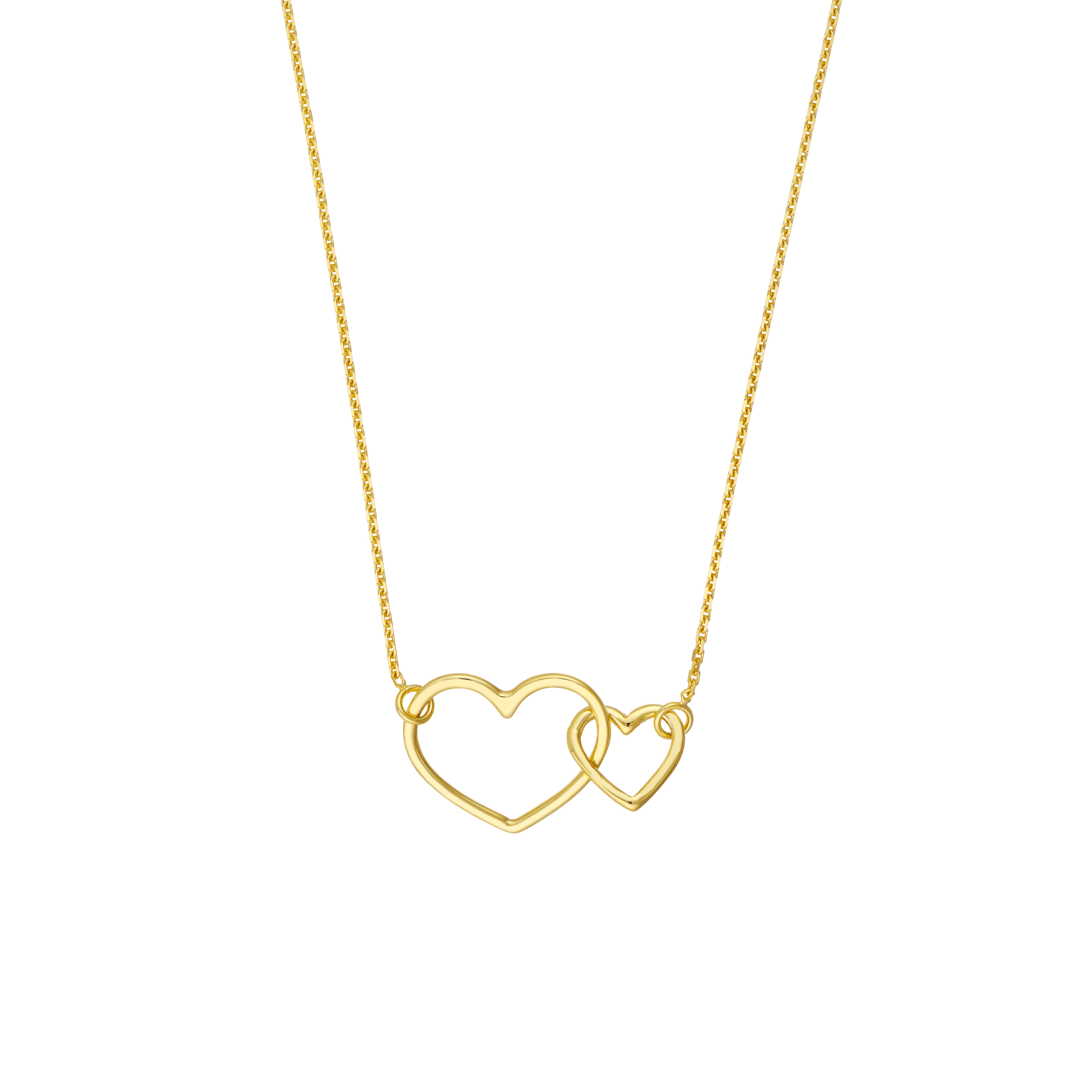 Interlocking Gold Heart Necklace