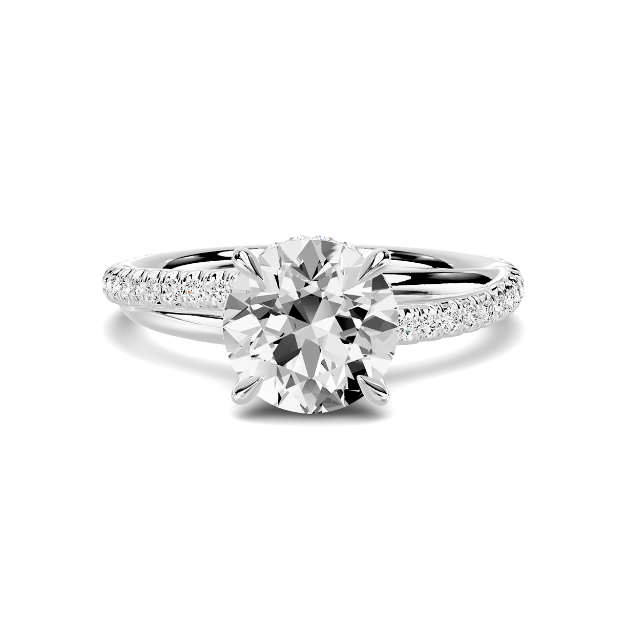 Avalon Pave Crossover Engagement Ring