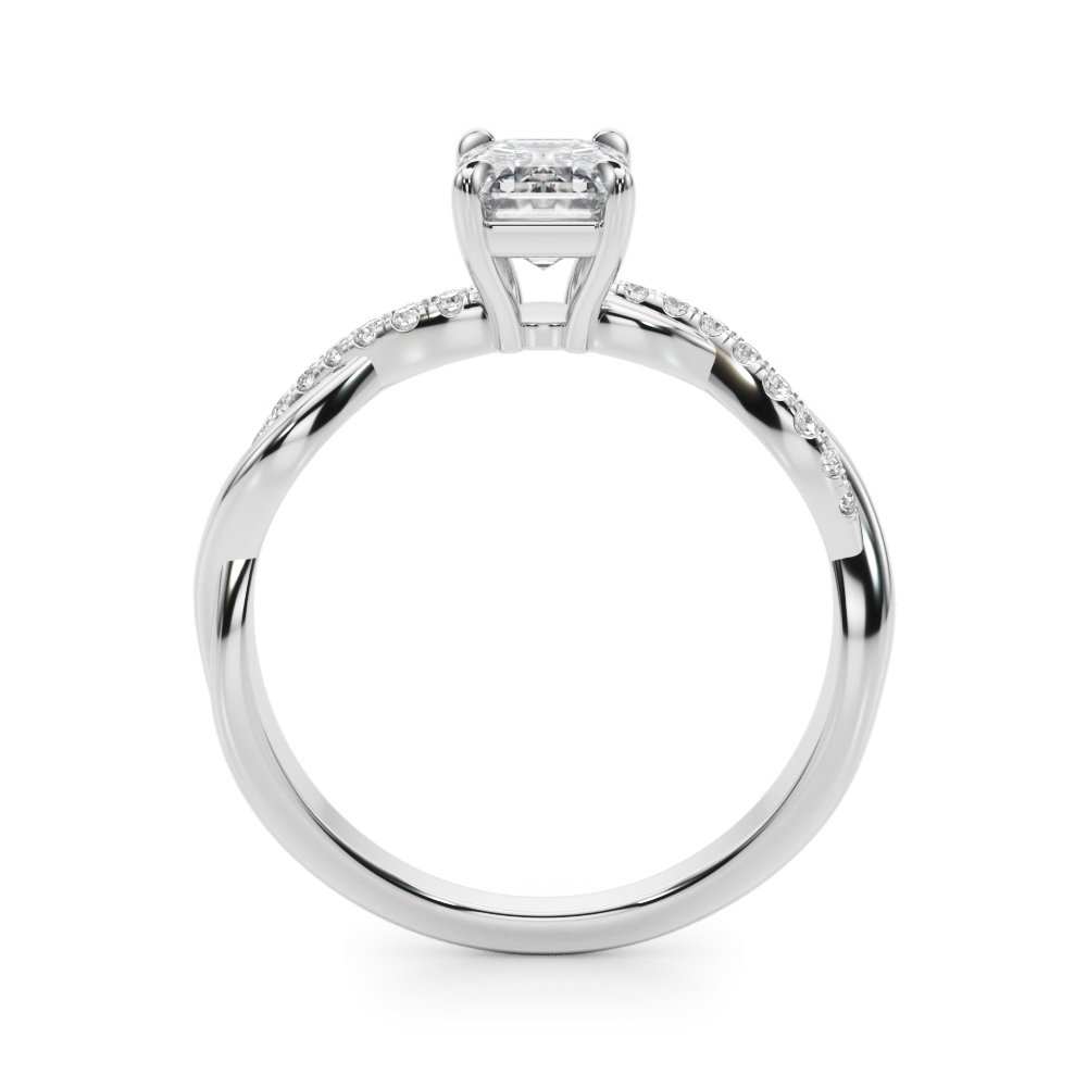 Adrianne Braided Pave Diamond Engagement Ring