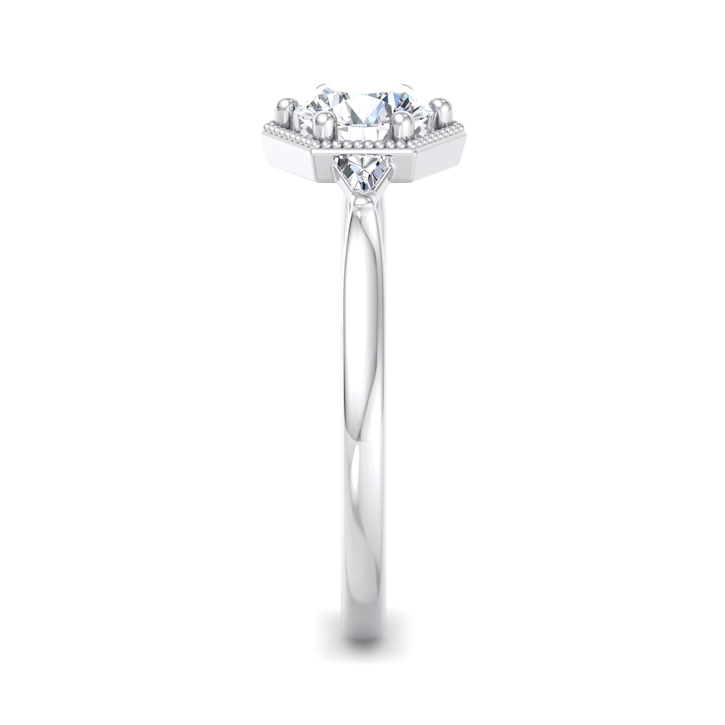 Quinn Three Stone Engagement Ring
