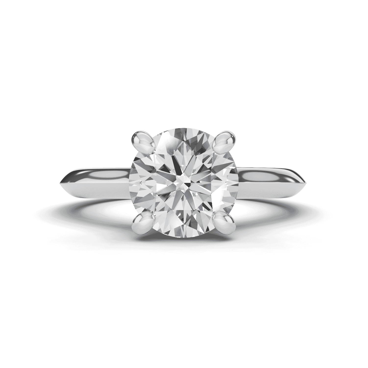 Signature Hearts and Arrows Hidden Halo Knife-Edge Cathedral Engagement Ring