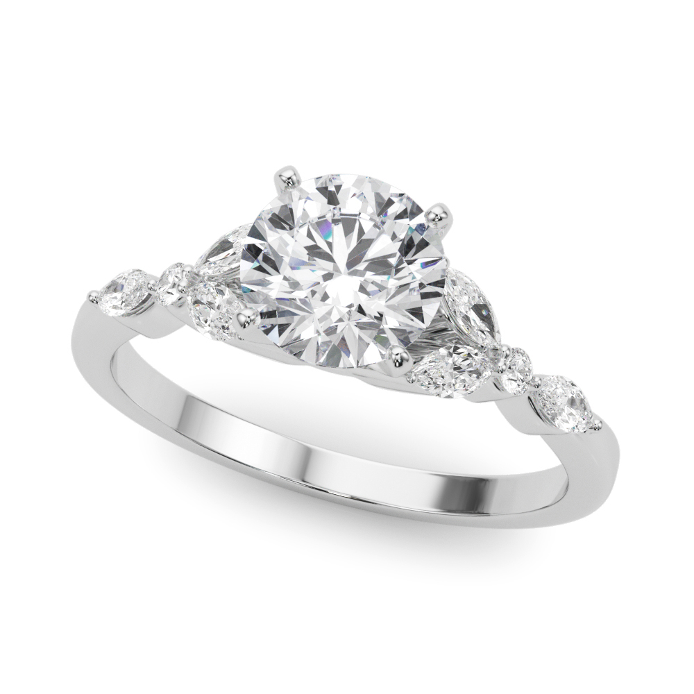 Willa Marquise And Round Diamond Engagement Ring
