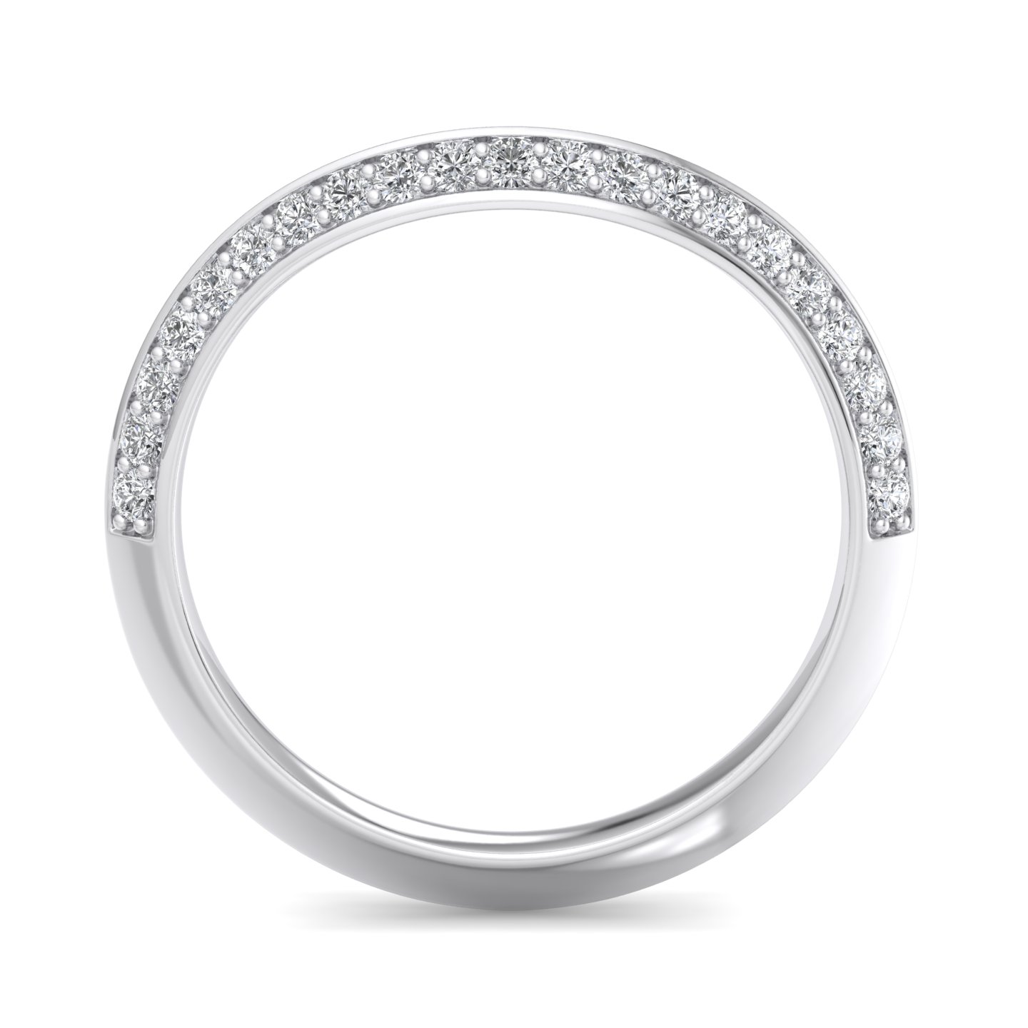 Gloria Knife-Edge Pave Band