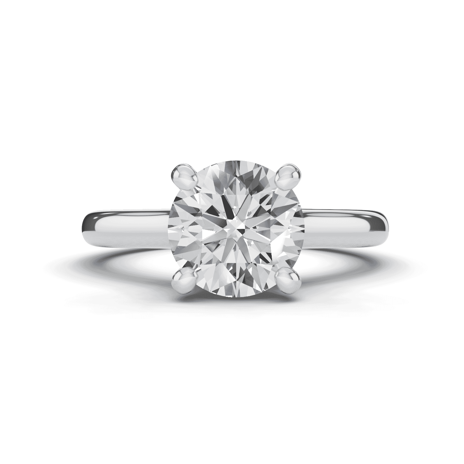 Signature Hearts and Arrows Hidden Halo Cathedral Engagement Ring (2.7mm)