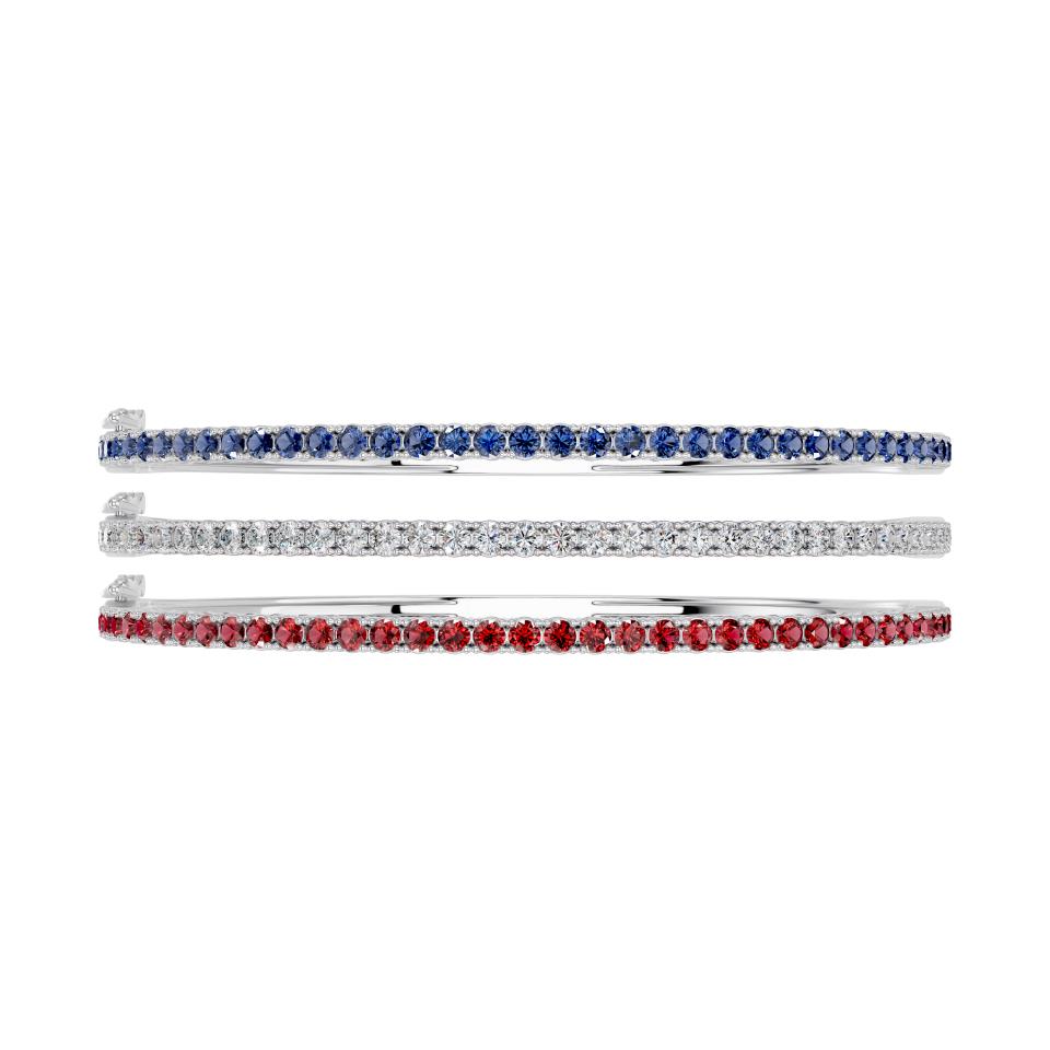 Patriotic Lab Diamond Bangle Set