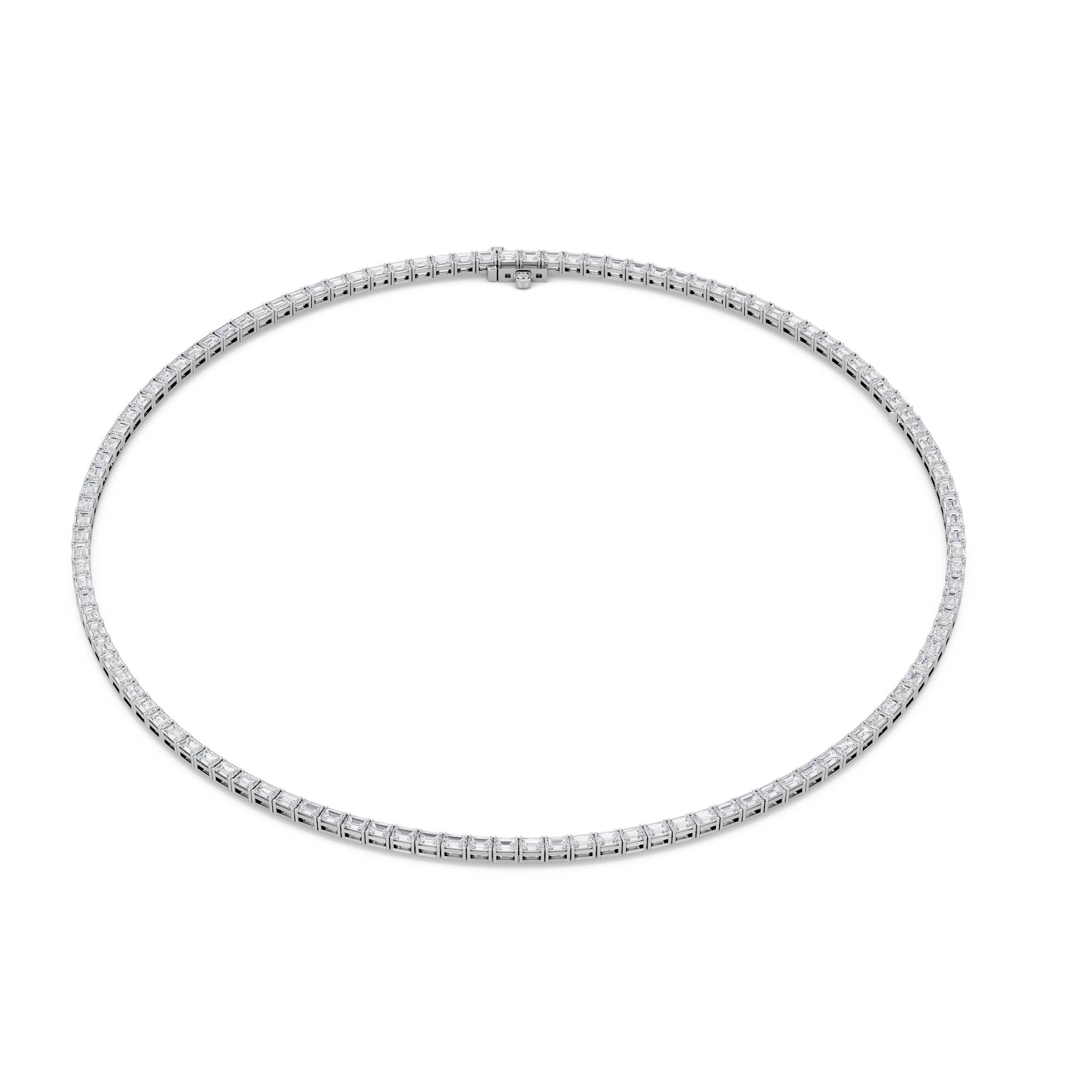 Adjustable Emerald-Cut Lab Diamond Eternity Necklace (29.00 ct. tw.)
