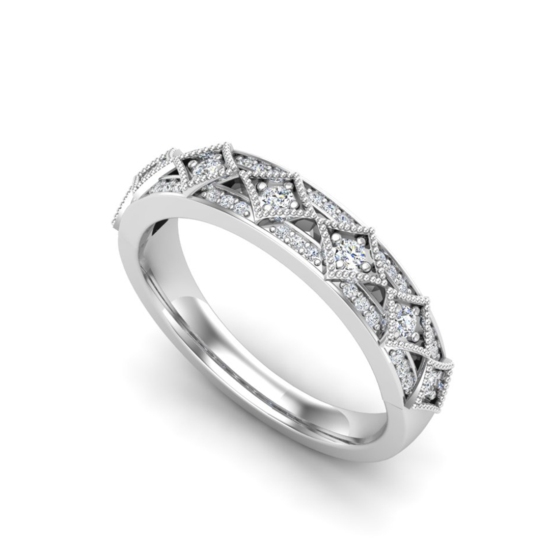 Paige Art Deco Diamond Band