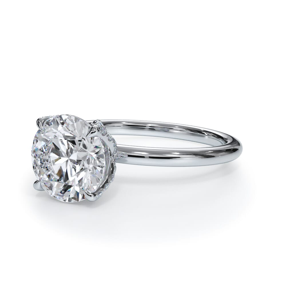 Bellora Pave Tulip Engagement Ring