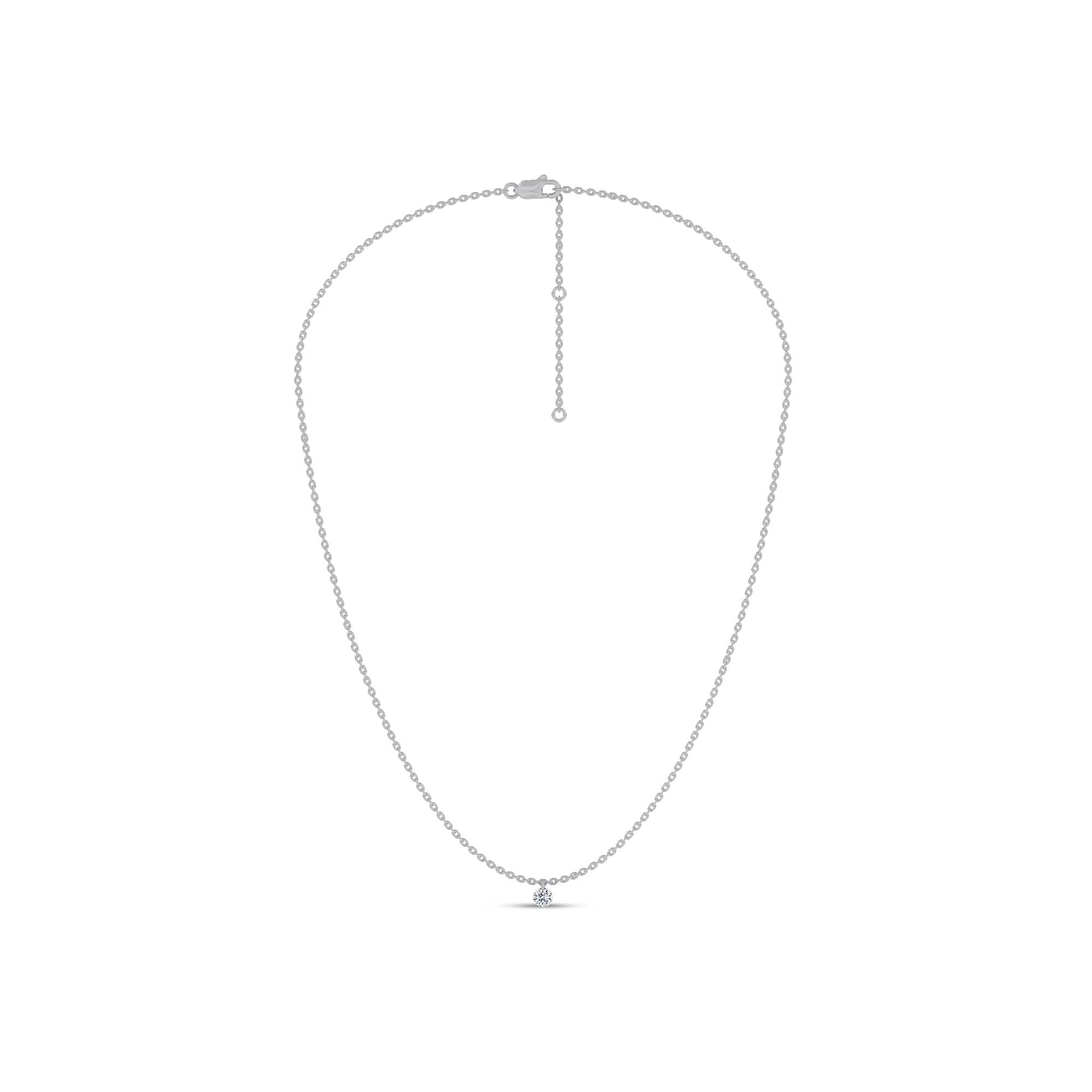 Floating Lab Diamond Solitaire Necklace